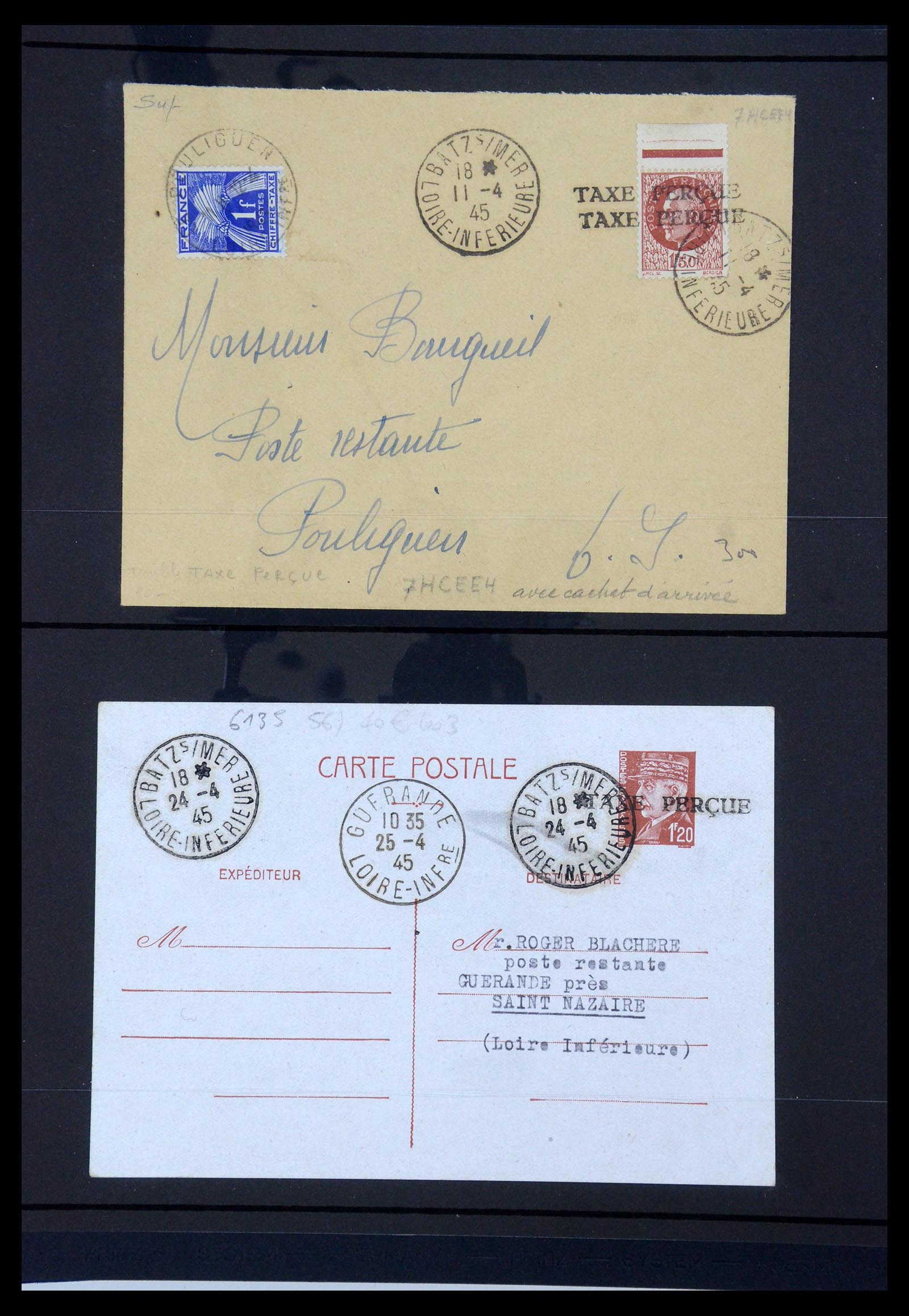 35440 017 - Postzegelverzameling 35440 Duitse bezetting WO II Frankrijk 1944-1945
