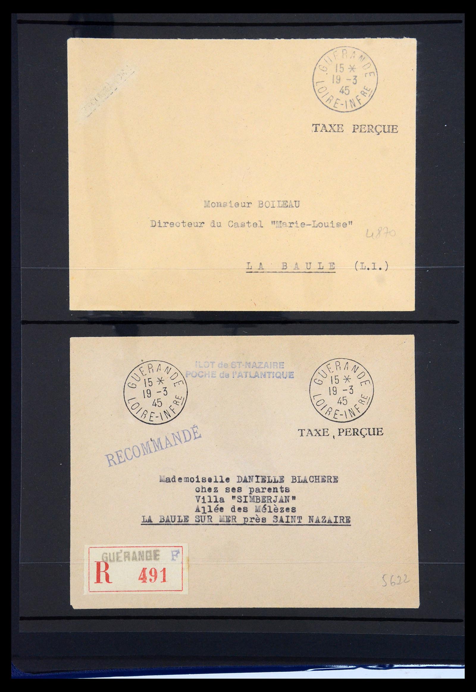 35440 018 - Postzegelverzameling 35440 Duitse bezetting WO II Frankrijk 1944-1945