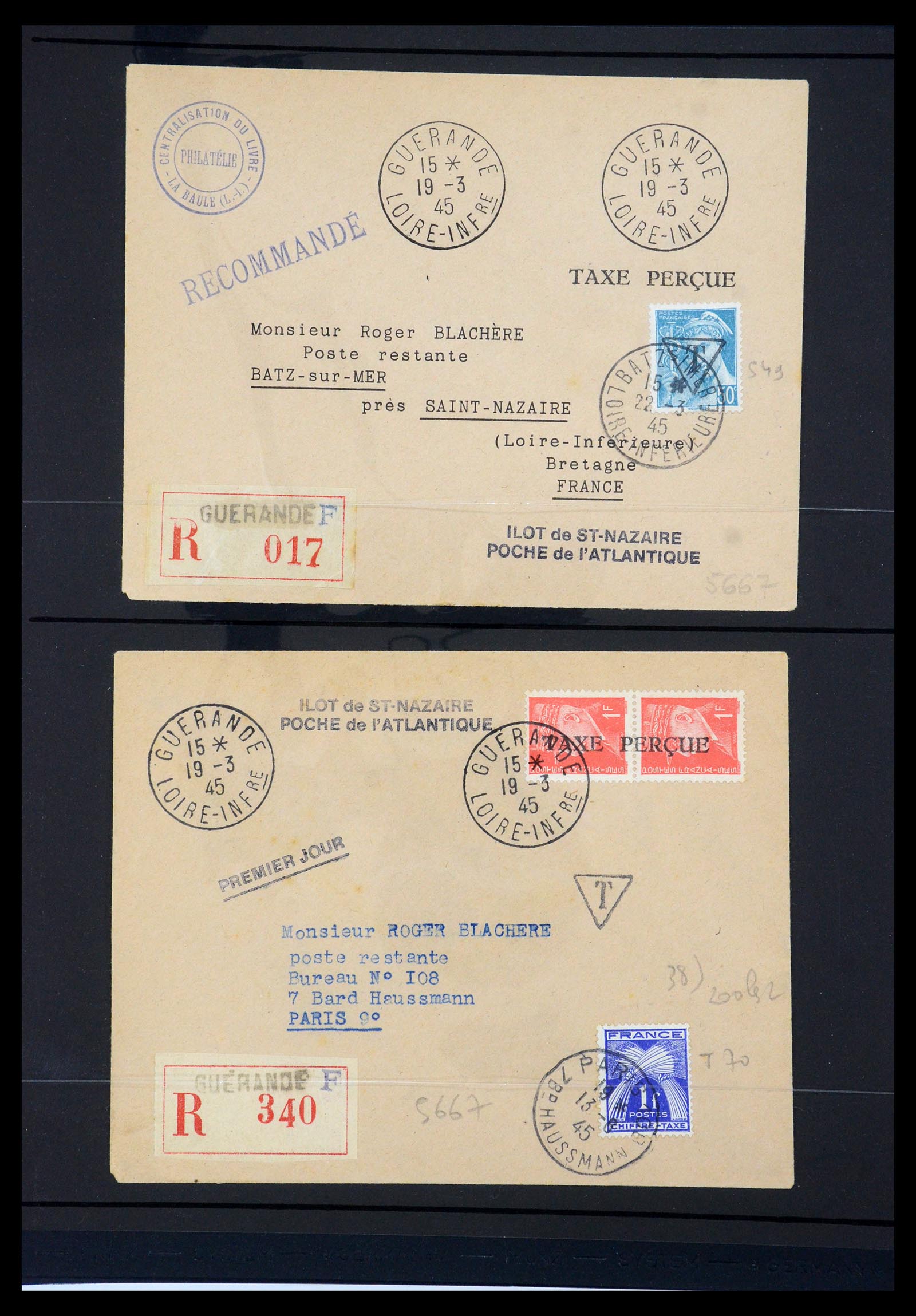 35440 019 - Postzegelverzameling 35440 Duitse bezetting WO II Frankrijk 1944-1945