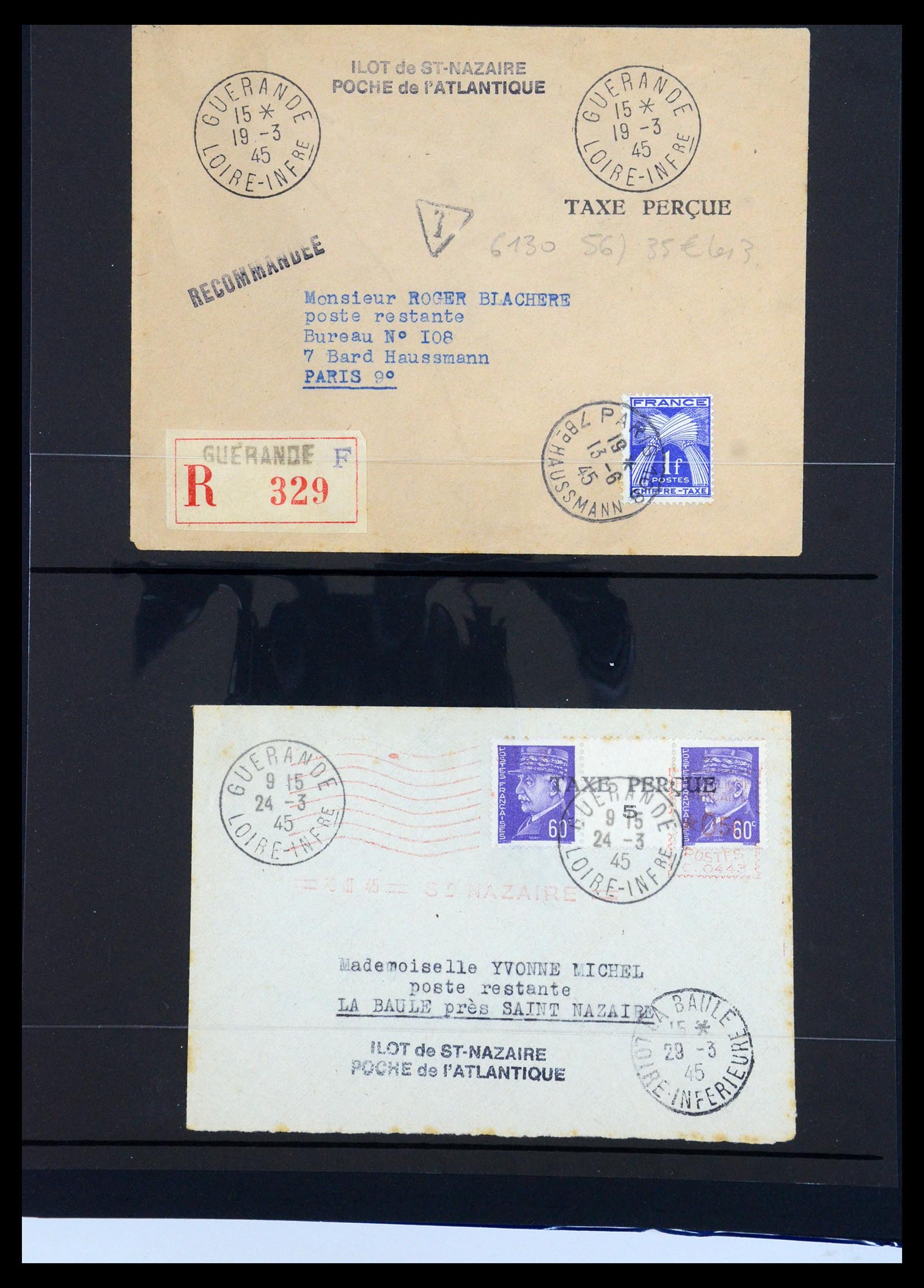 35440 020 - Postzegelverzameling 35440 Duitse bezetting WO II Frankrijk 1944-1945