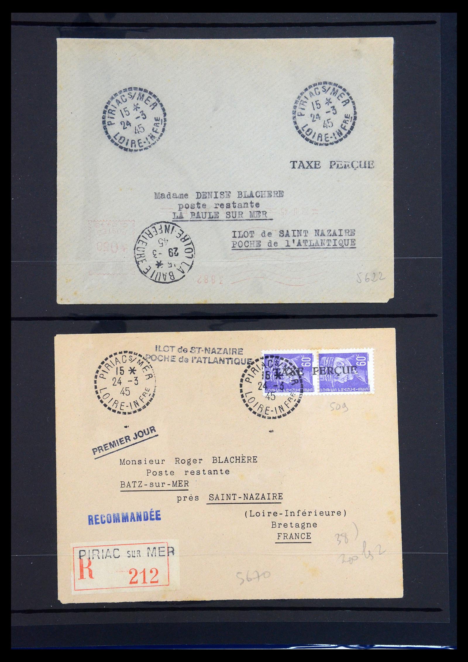 35440 022 - Postzegelverzameling 35440 Duitse bezetting WO II Frankrijk 1944-1945