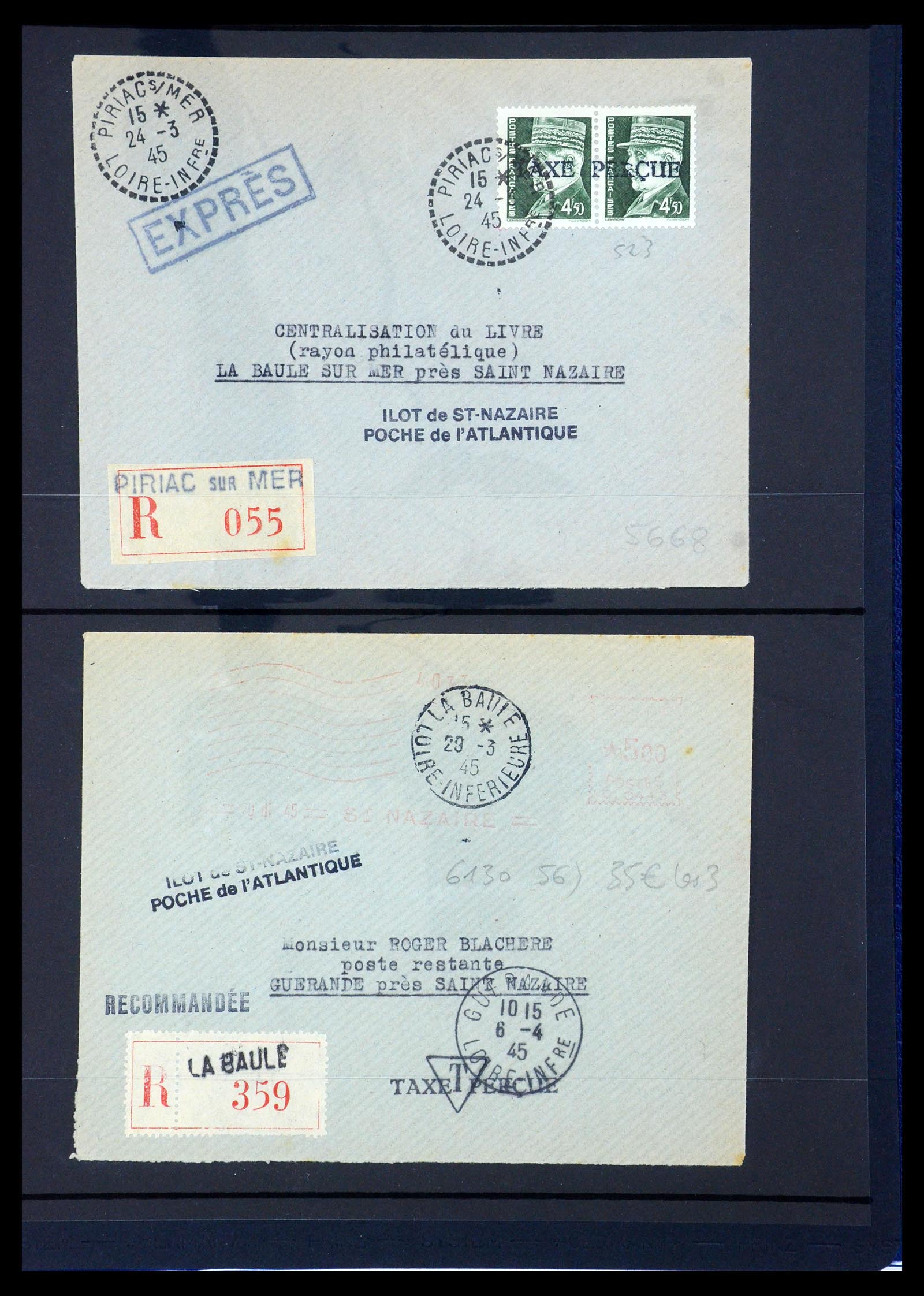 35440 023 - Postzegelverzameling 35440 Duitse bezetting WO II Frankrijk 1944-1945