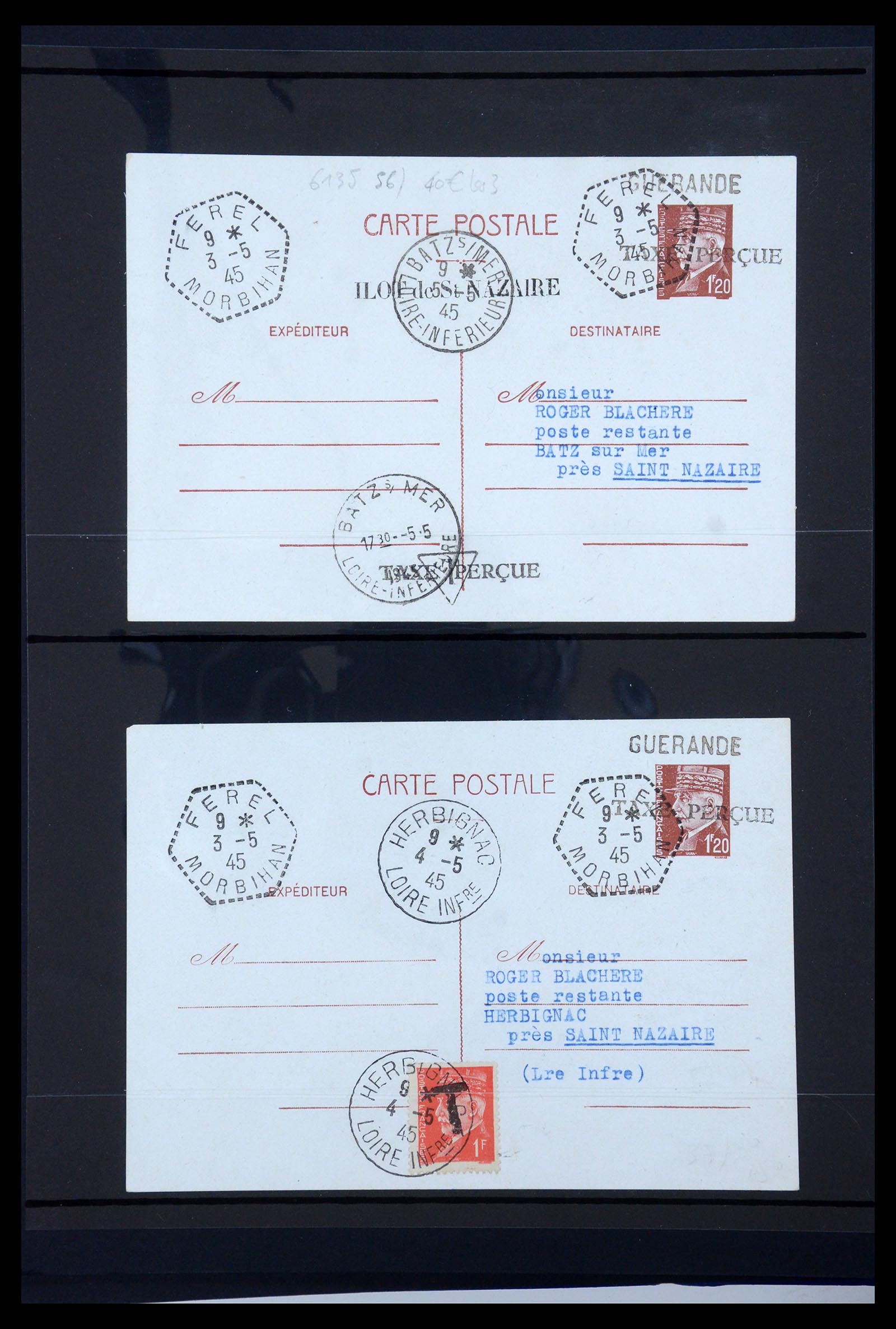 35440 024 - Postzegelverzameling 35440 Duitse bezetting WO II Frankrijk 1944-1945