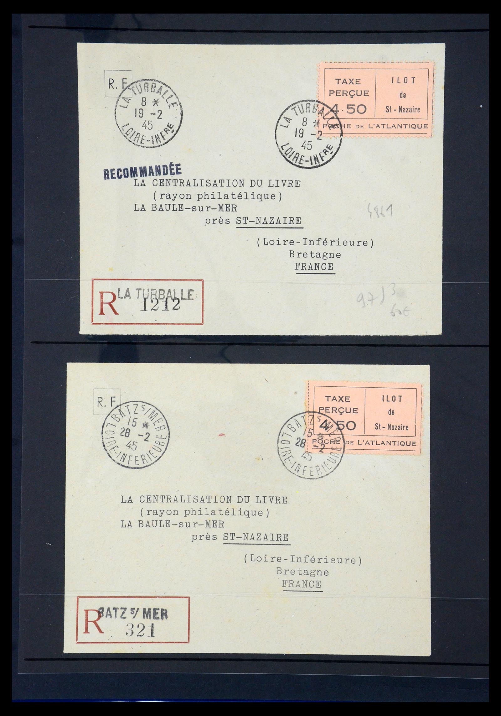 35440 025 - Postzegelverzameling 35440 Duitse bezetting WO II Frankrijk 1944-1945