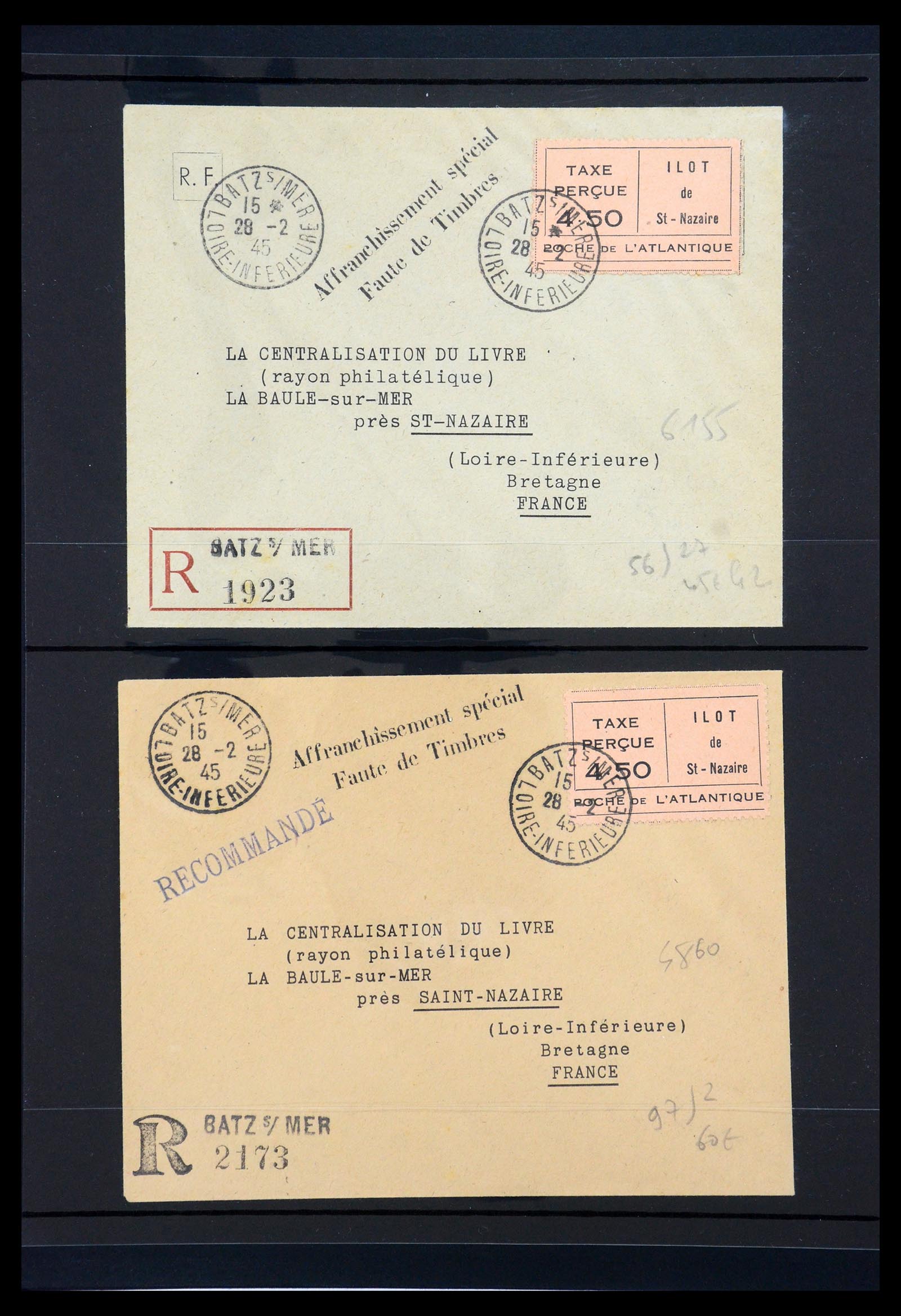 35440 026 - Postzegelverzameling 35440 Duitse bezetting WO II Frankrijk 1944-1945