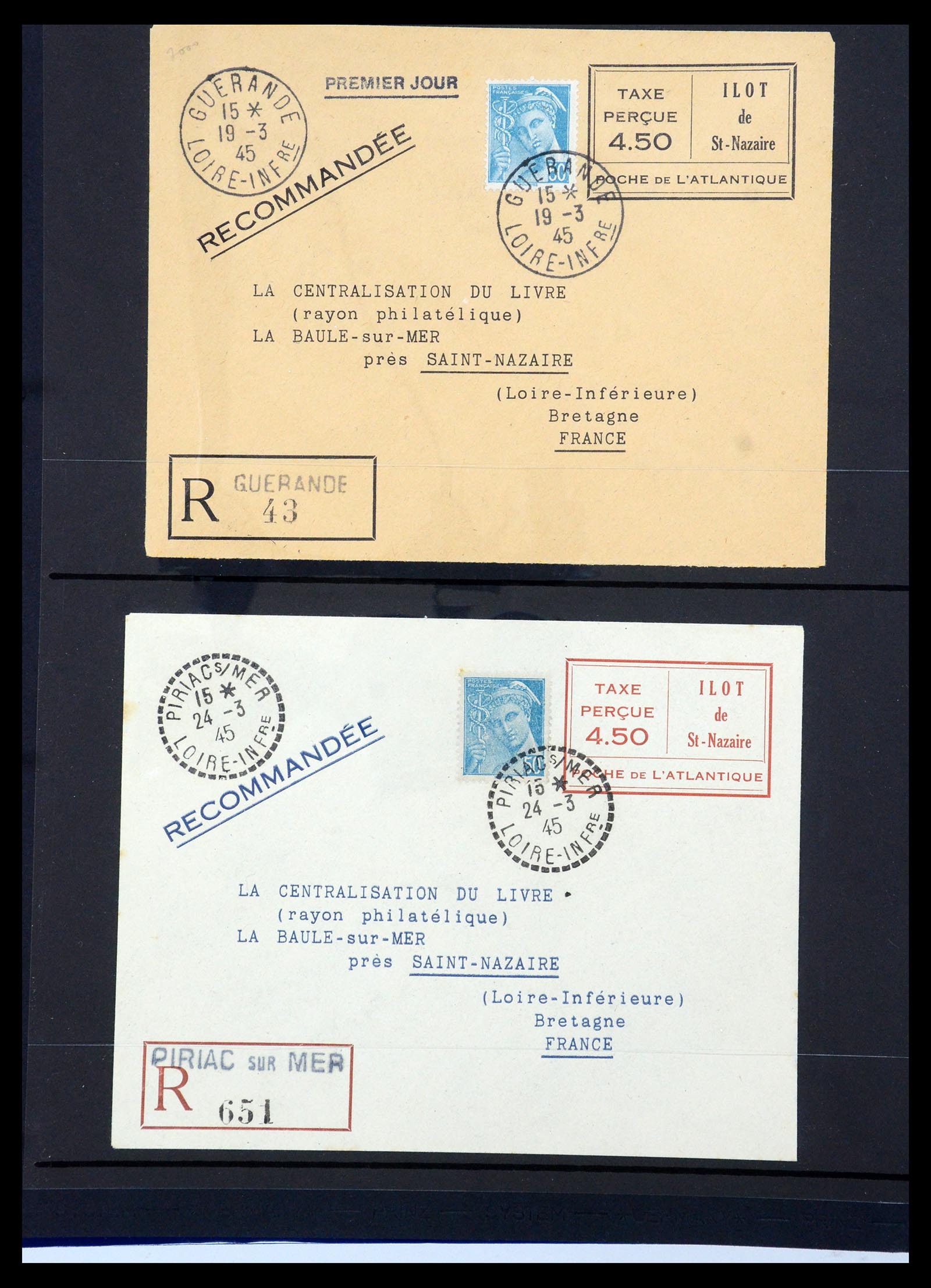35440 028 - Postzegelverzameling 35440 Duitse bezetting WO II Frankrijk 1944-1945