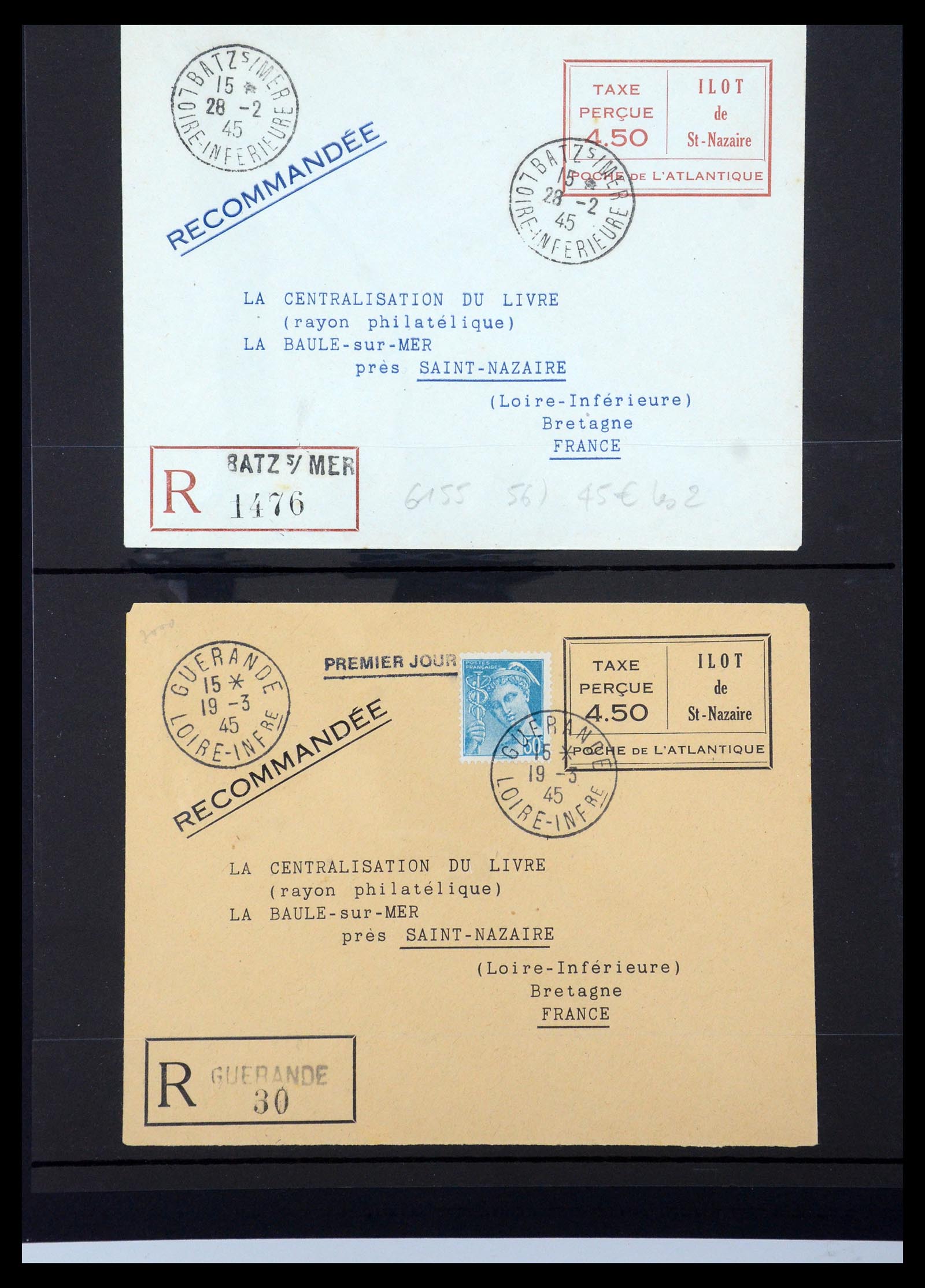35440 029 - Postzegelverzameling 35440 Duitse bezetting WO II Frankrijk 1944-1945