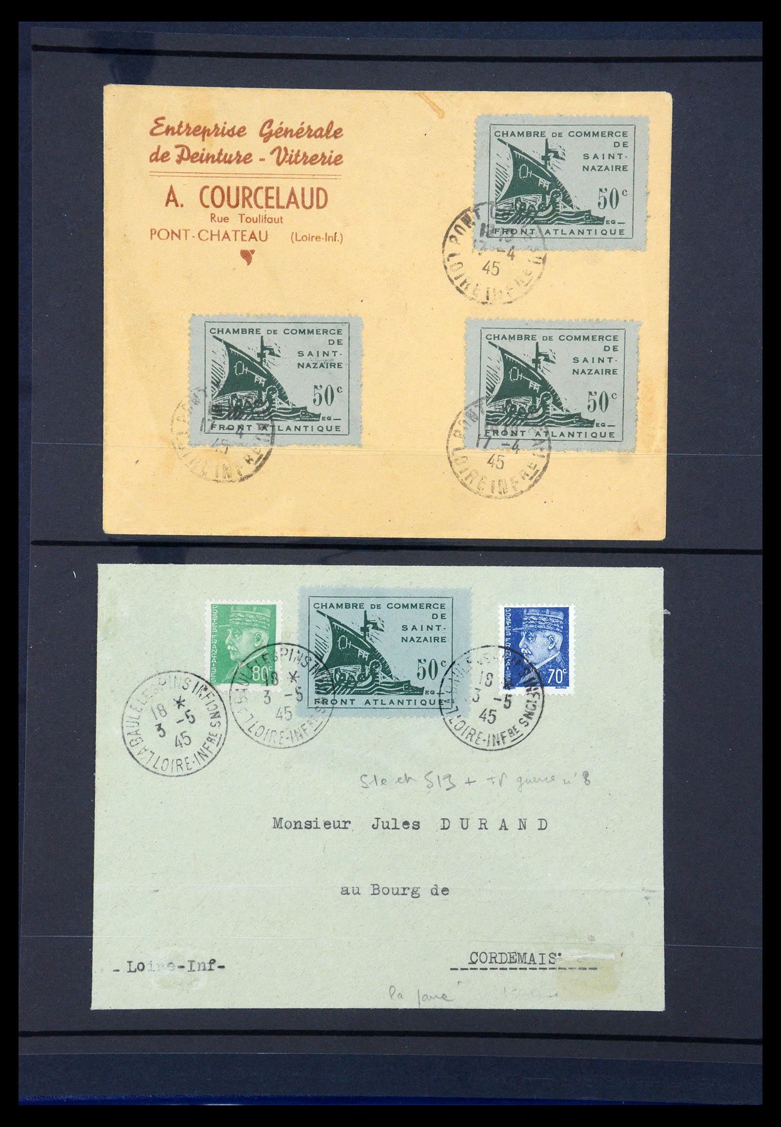 35440 031 - Postzegelverzameling 35440 Duitse bezetting WO II Frankrijk 1944-1945