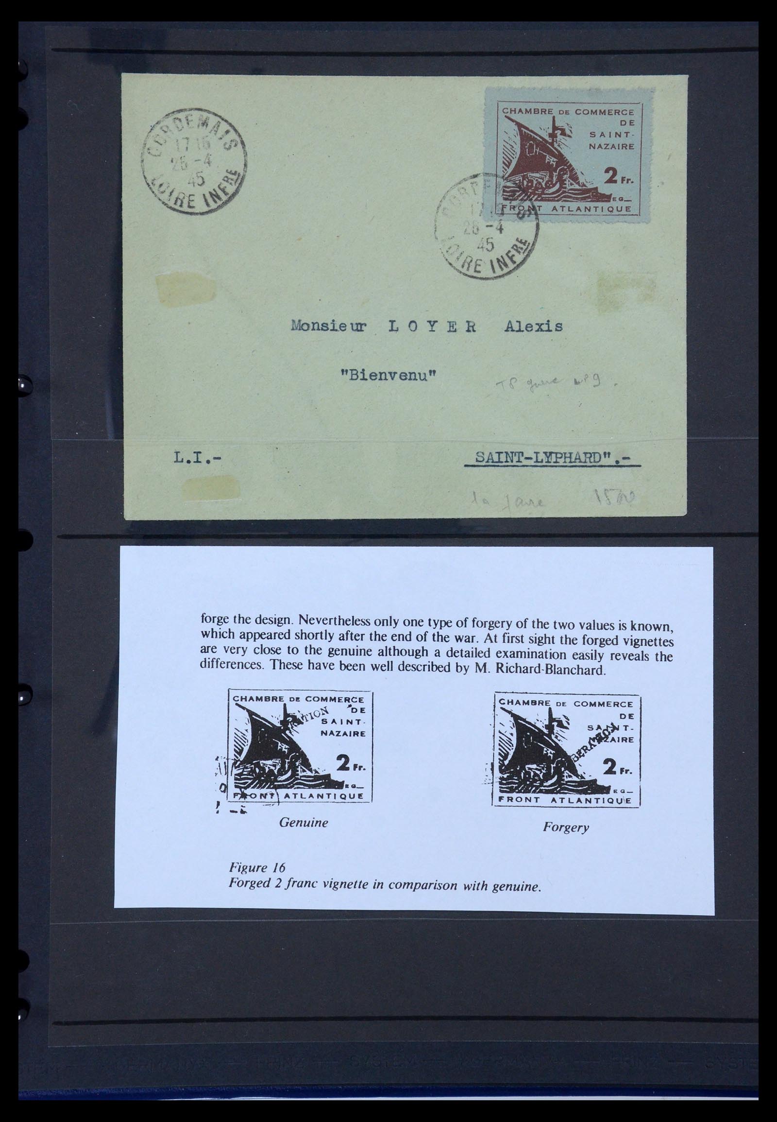 35440 033 - Postzegelverzameling 35440 Duitse bezetting WO II Frankrijk 1944-1945