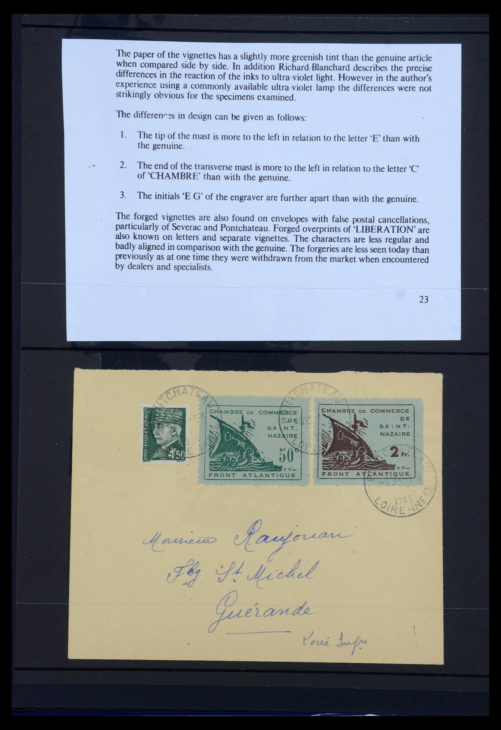 35440 034 - Postzegelverzameling 35440 Duitse bezetting WO II Frankrijk 1944-1945