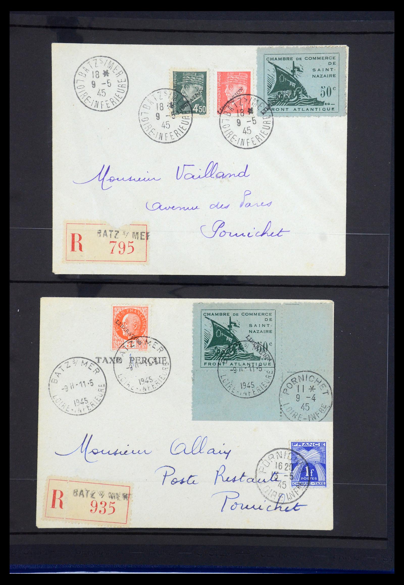35440 036 - Postzegelverzameling 35440 Duitse bezetting WO II Frankrijk 1944-1945