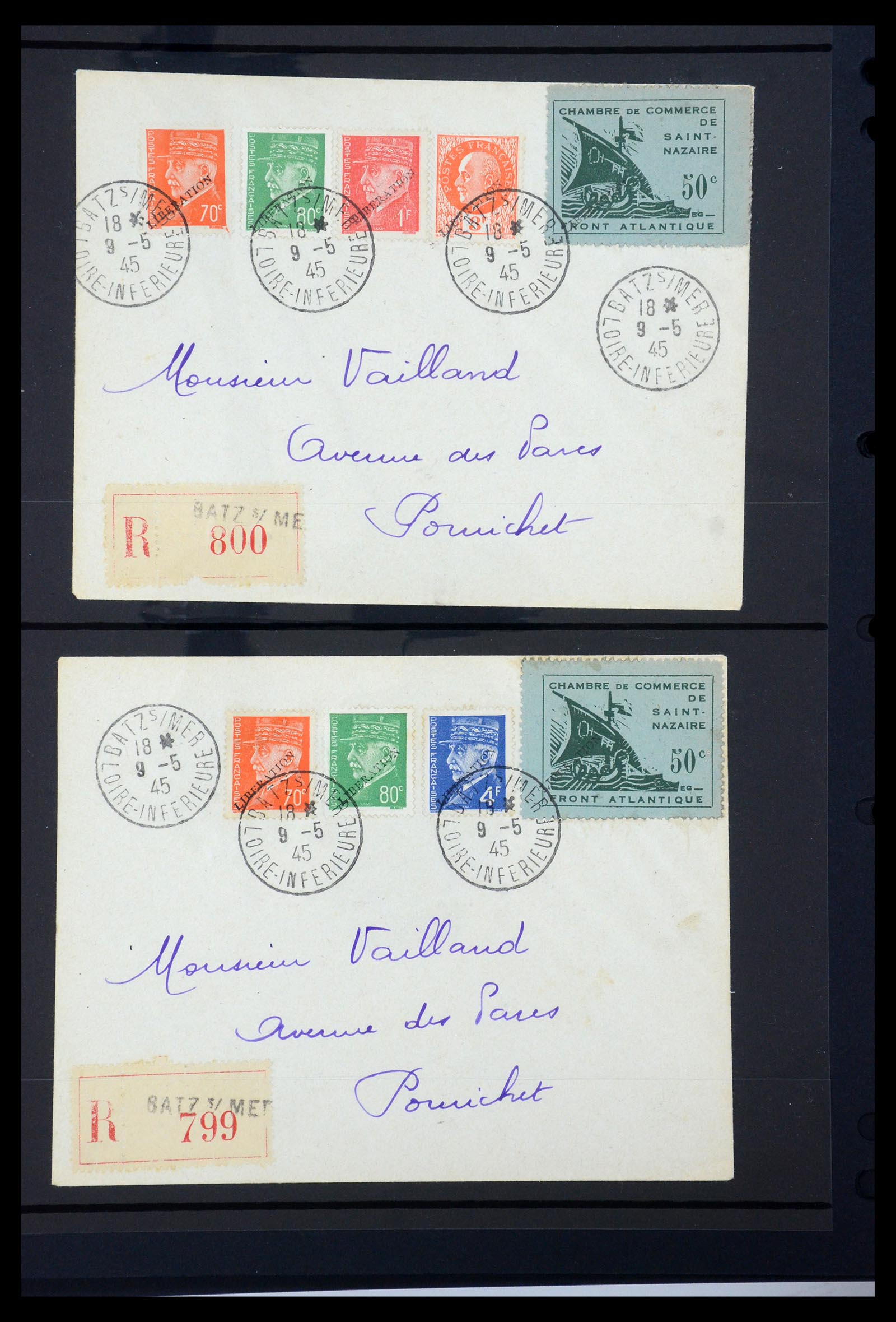 35440 037 - Postzegelverzameling 35440 Duitse bezetting WO II Frankrijk 1944-1945