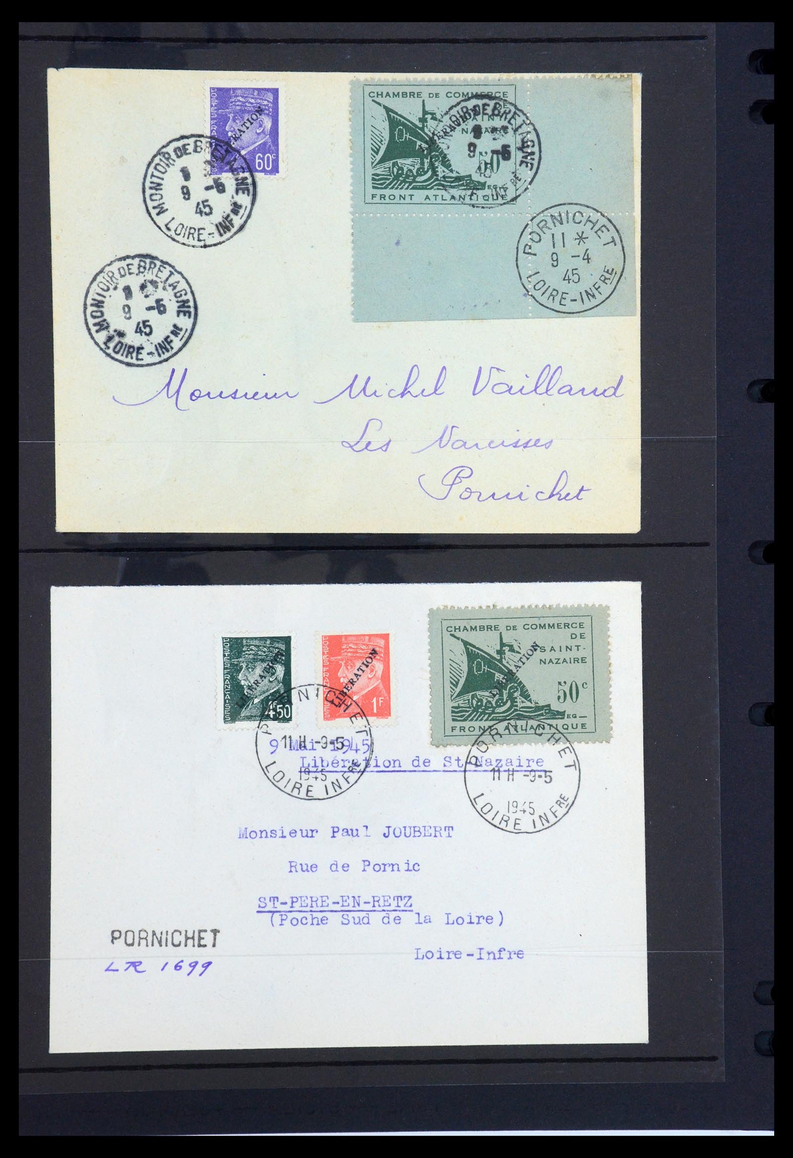 35440 038 - Postzegelverzameling 35440 Duitse bezetting WO II Frankrijk 1944-1945
