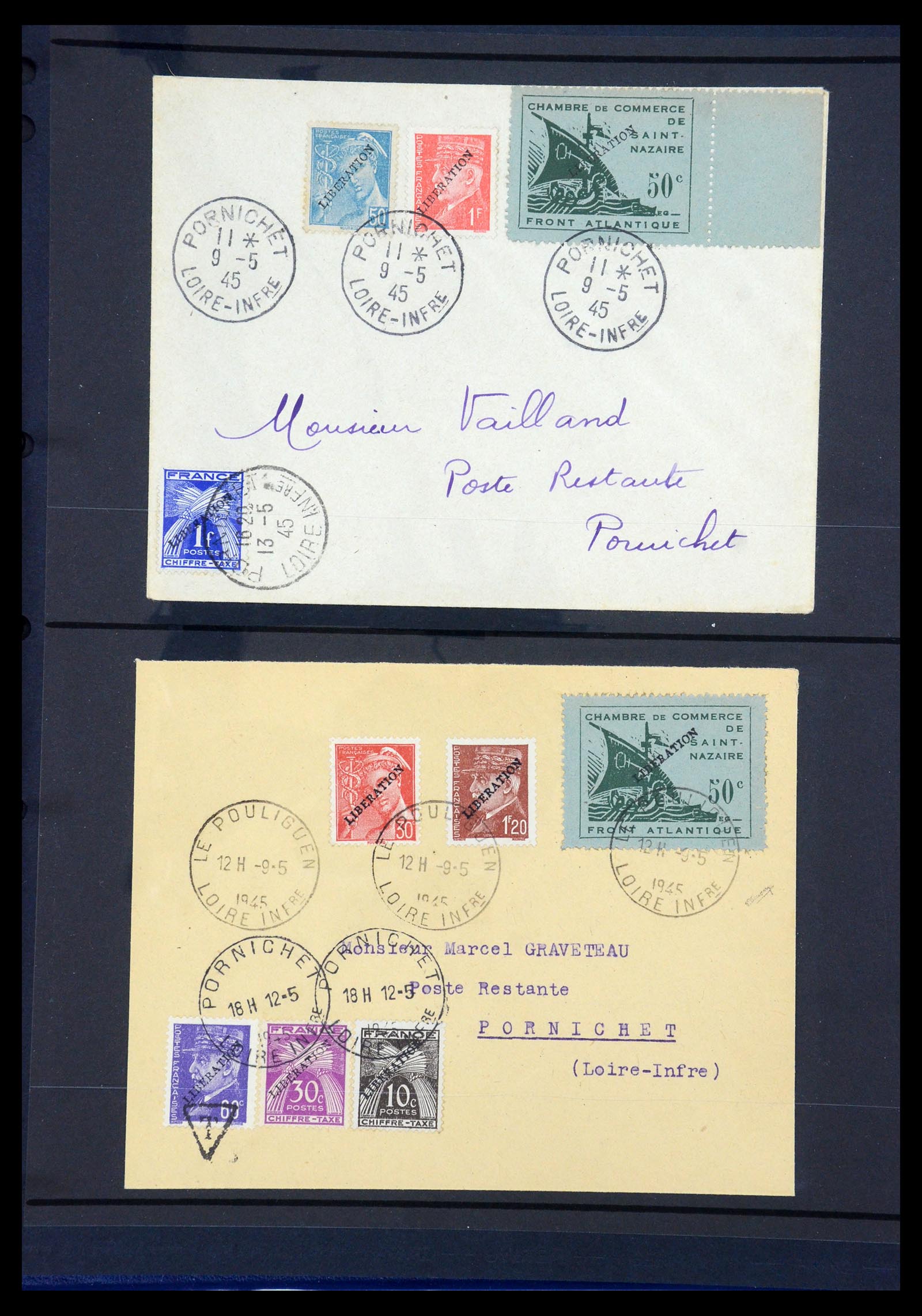35440 039 - Postzegelverzameling 35440 Duitse bezetting WO II Frankrijk 1944-1945