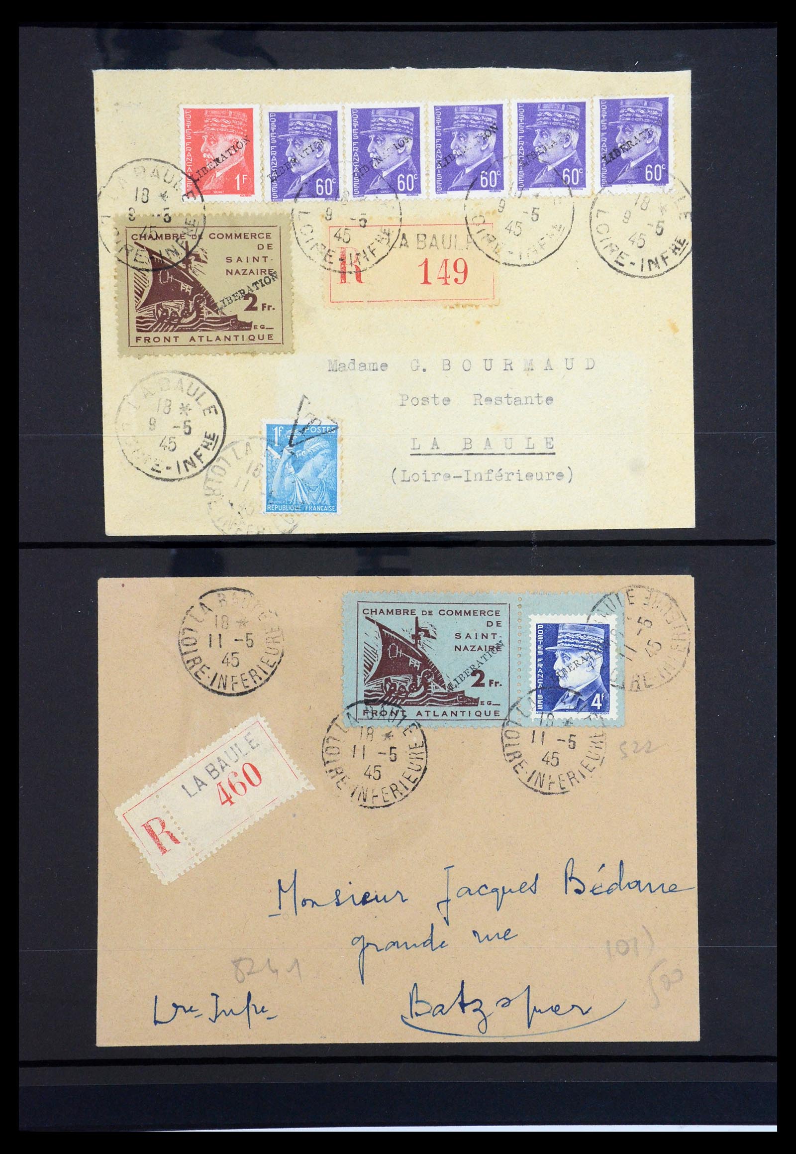 35440 040 - Postzegelverzameling 35440 Duitse bezetting WO II Frankrijk 1944-1945