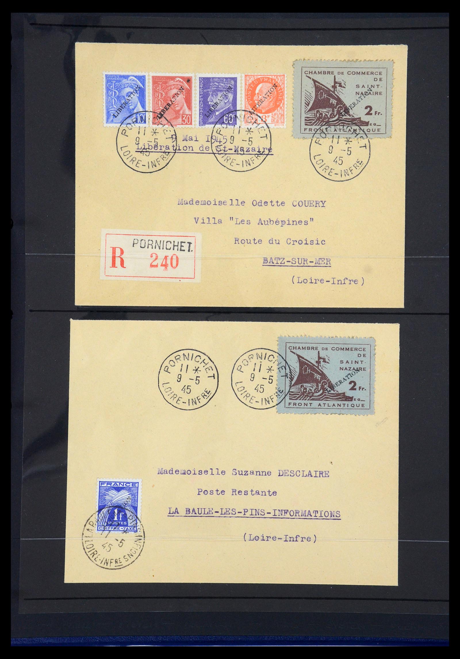 35440 041 - Postzegelverzameling 35440 Duitse bezetting WO II Frankrijk 1944-1945