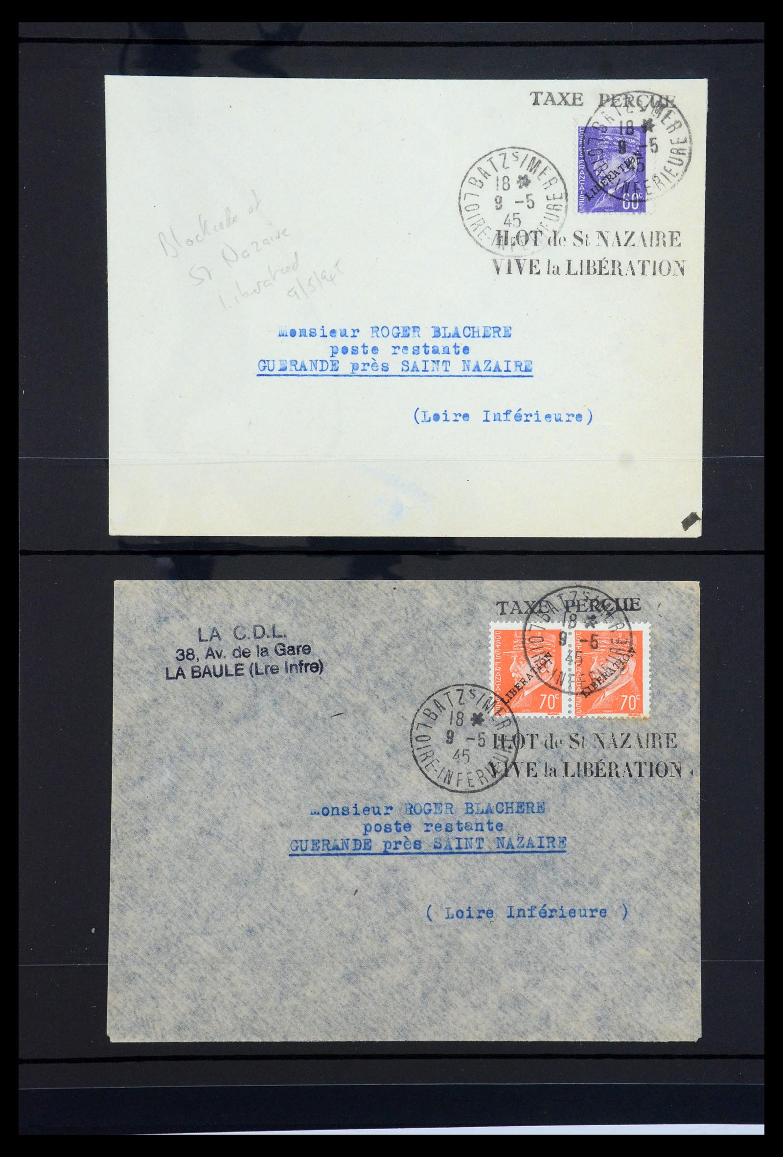 35440 043 - Postzegelverzameling 35440 Duitse bezetting WO II Frankrijk 1944-1945