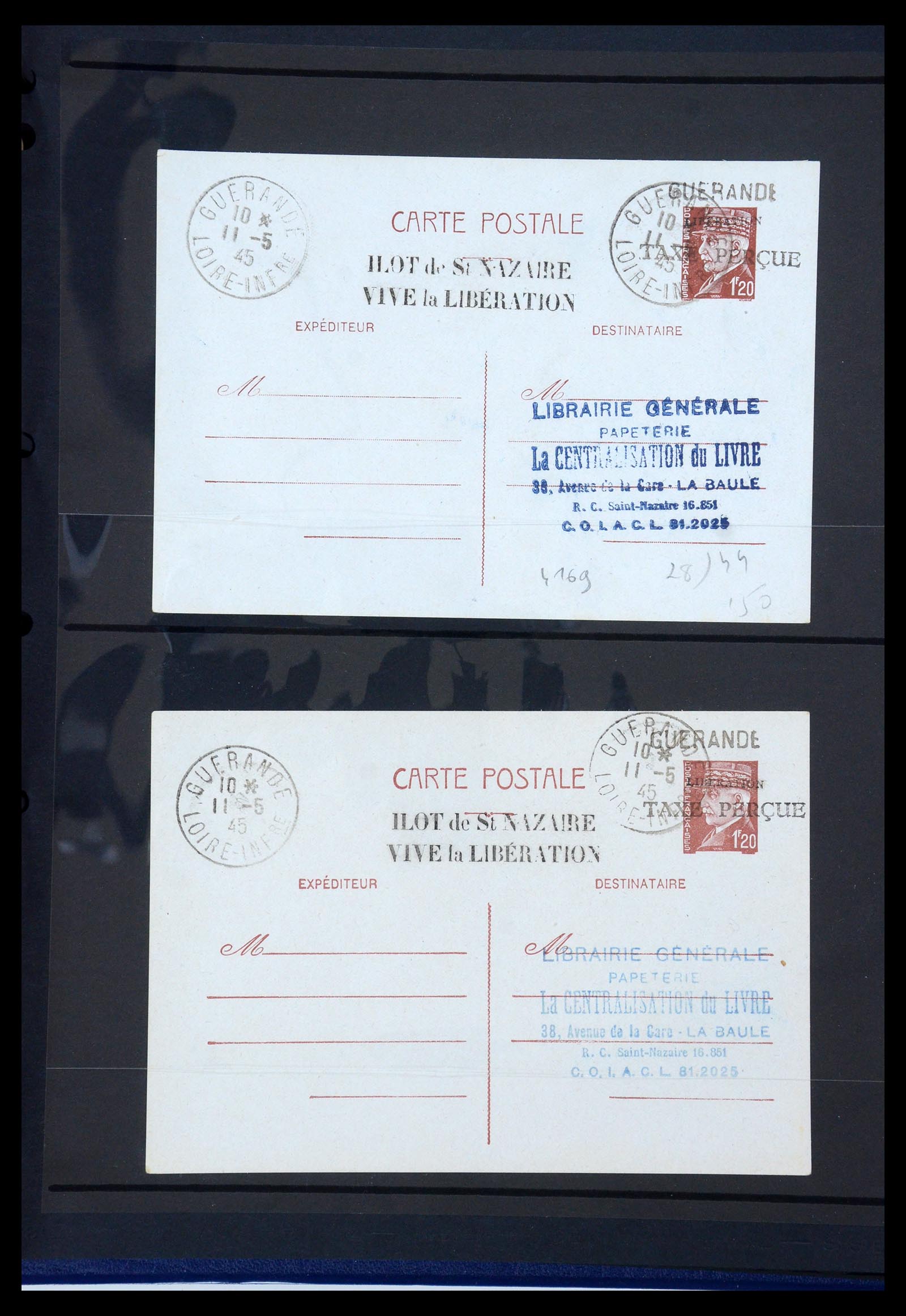 35440 046 - Postzegelverzameling 35440 Duitse bezetting WO II Frankrijk 1944-1945