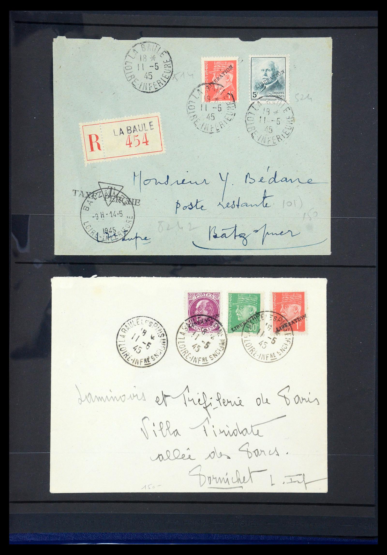 35440 048 - Postzegelverzameling 35440 Duitse bezetting WO II Frankrijk 1944-1945
