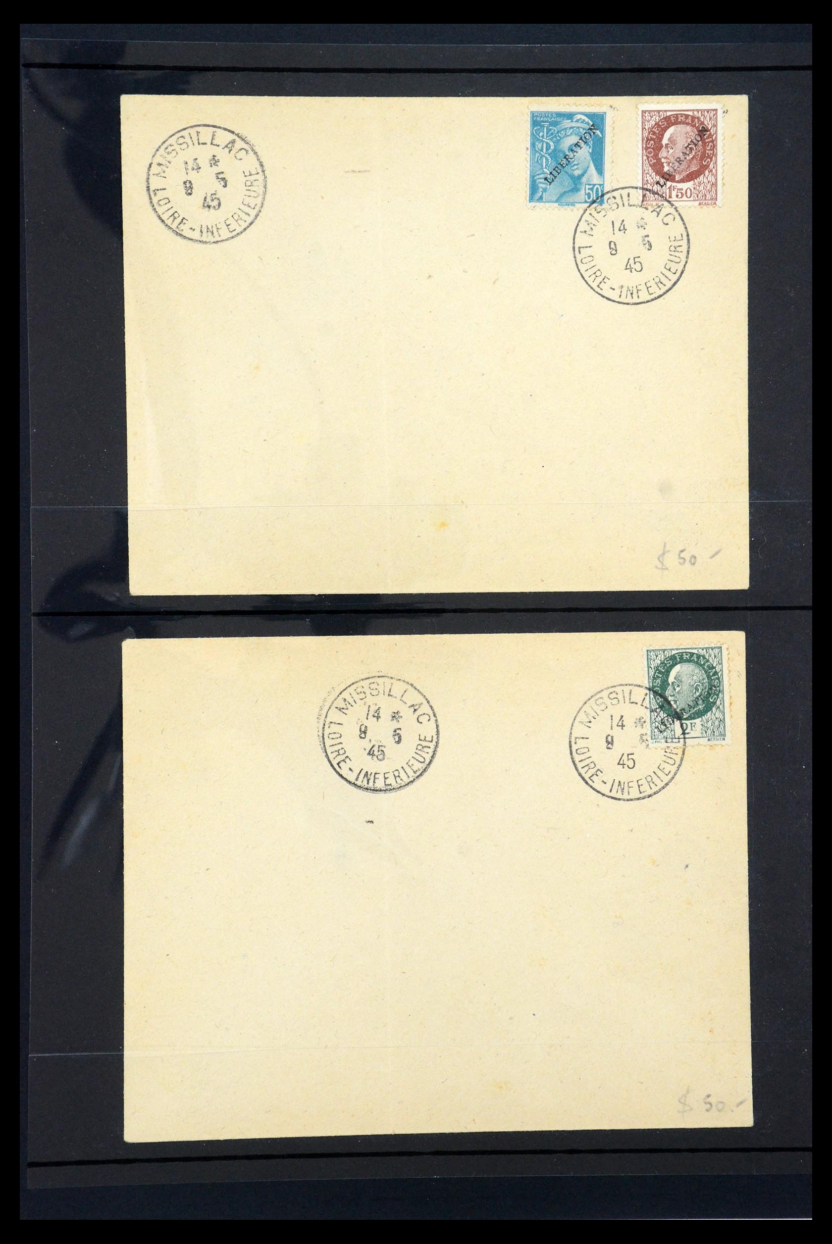 35440 049 - Postzegelverzameling 35440 Duitse bezetting WO II Frankrijk 1944-1945