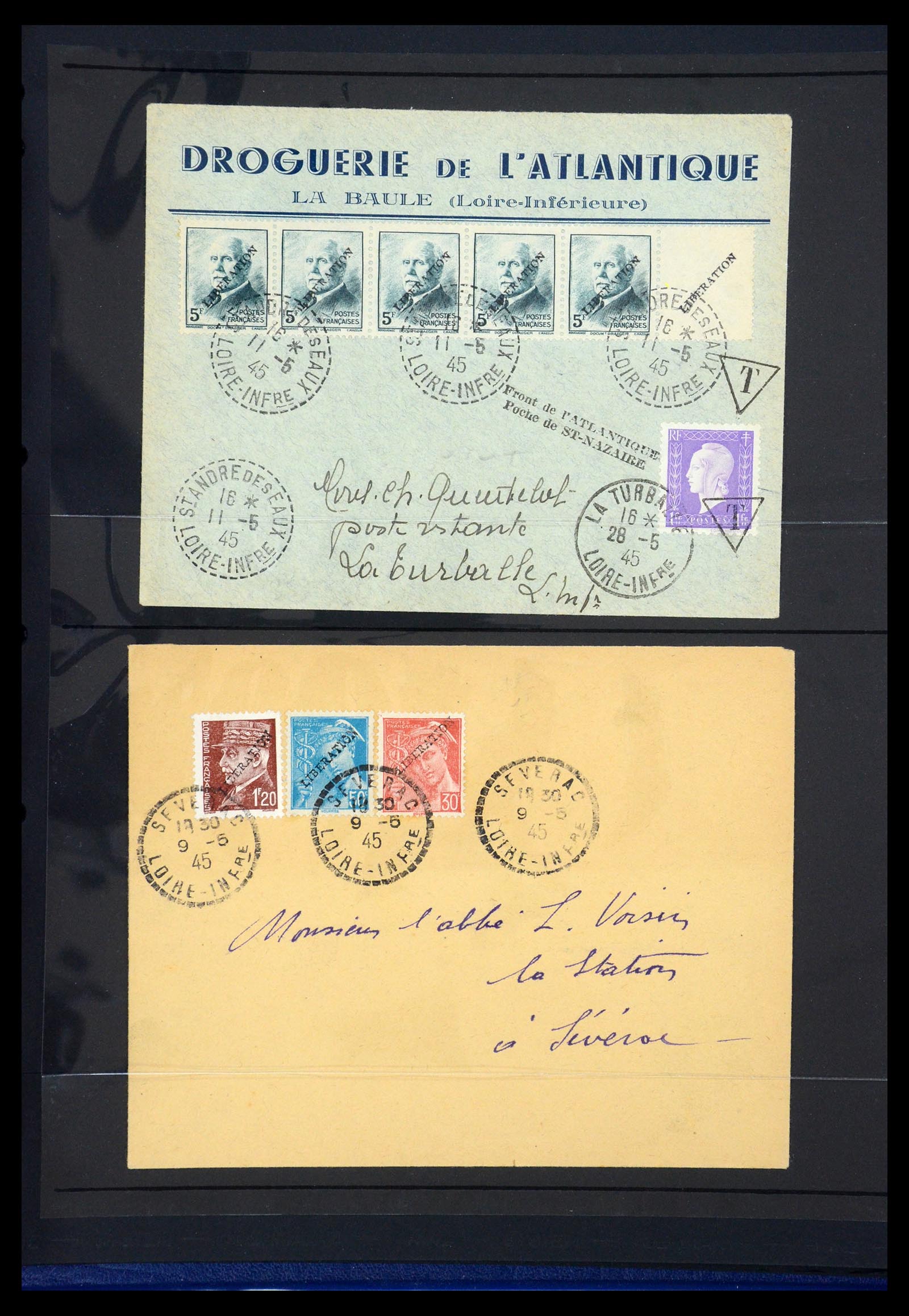 35440 050 - Postzegelverzameling 35440 Duitse bezetting WO II Frankrijk 1944-1945