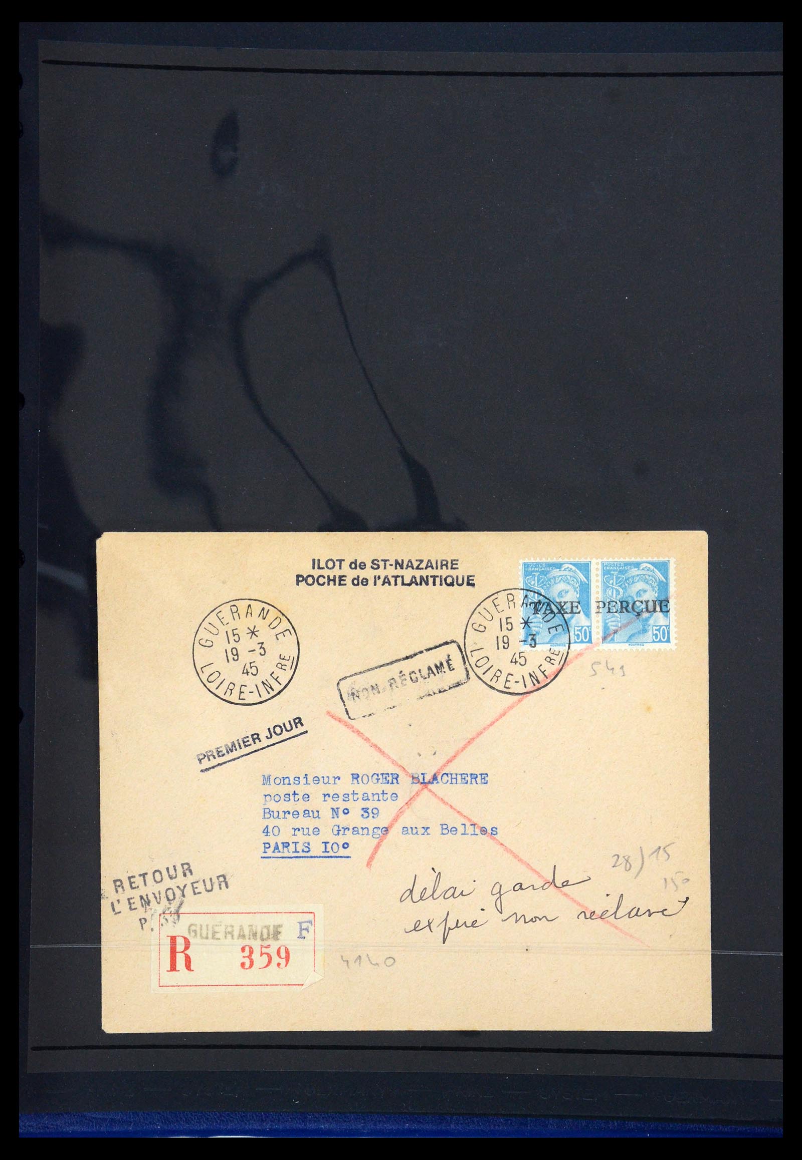 35440 051 - Postzegelverzameling 35440 Duitse bezetting WO II Frankrijk 1944-1945