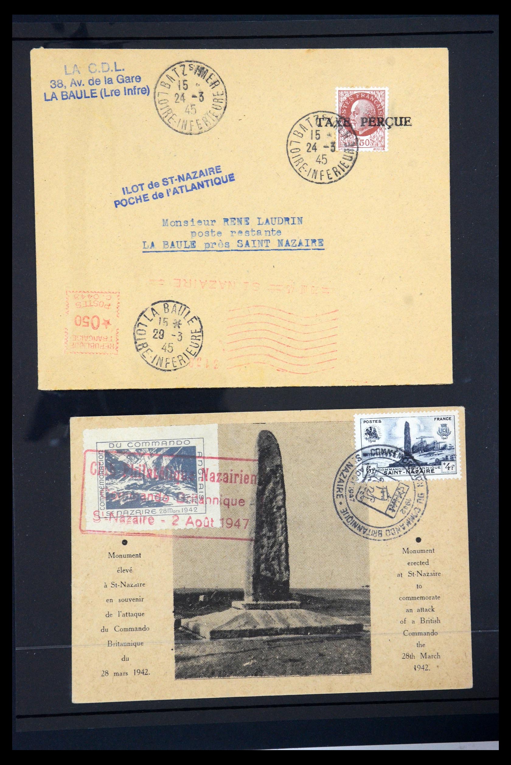 35440 053 - Postzegelverzameling 35440 Duitse bezetting WO II Frankrijk 1944-1945