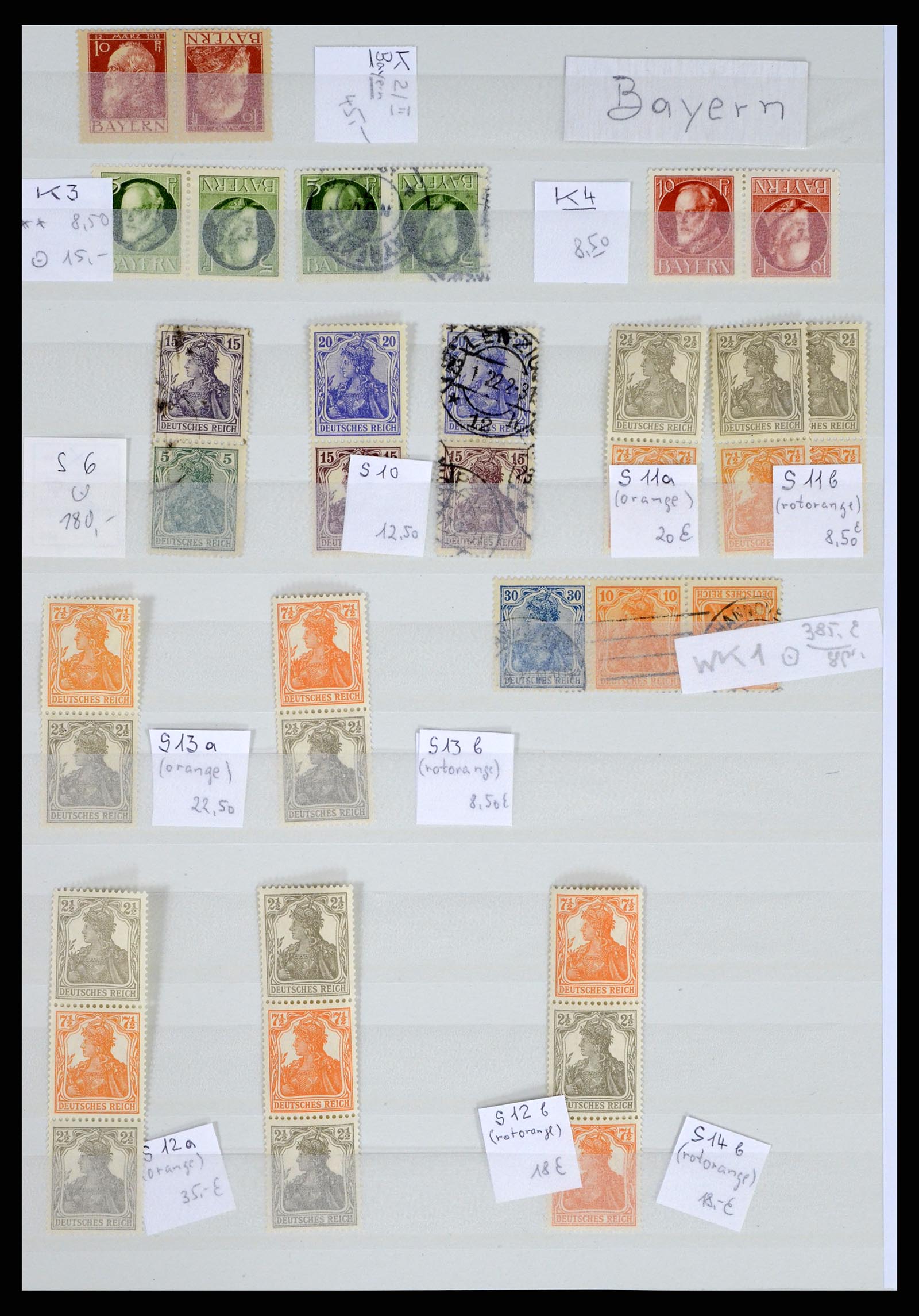 35443 001 - Postzegelverzameling 35443 Duitse Rijk combinaties 1917-1942.