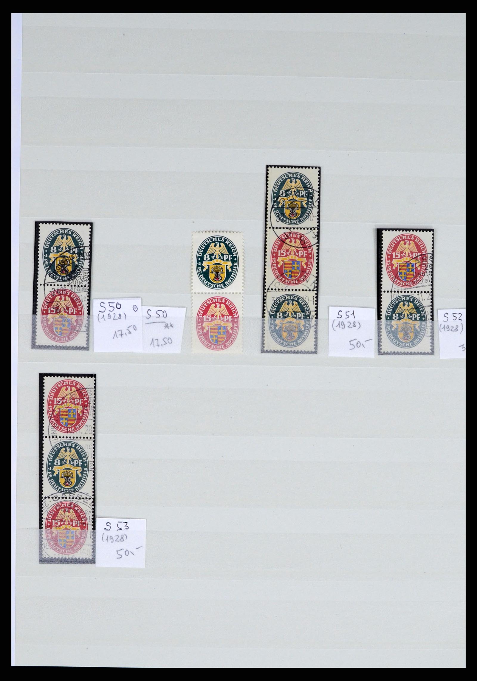 35443 003 - Postzegelverzameling 35443 Duitse Rijk combinaties 1917-1942.