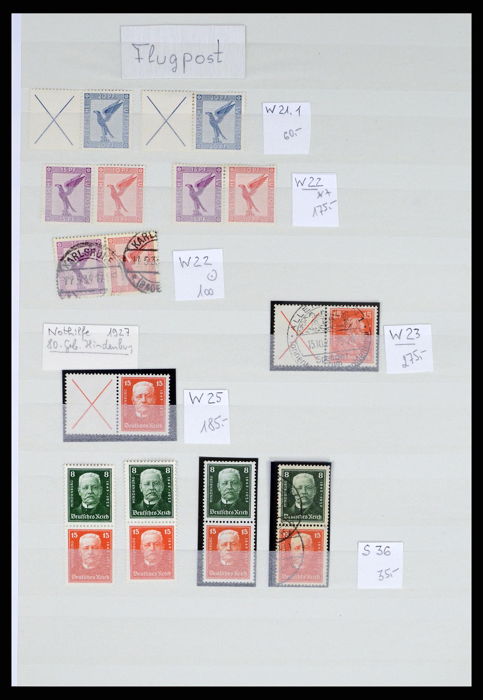 35443 005 - Postzegelverzameling 35443 Duitse Rijk combinaties 1917-1942.
