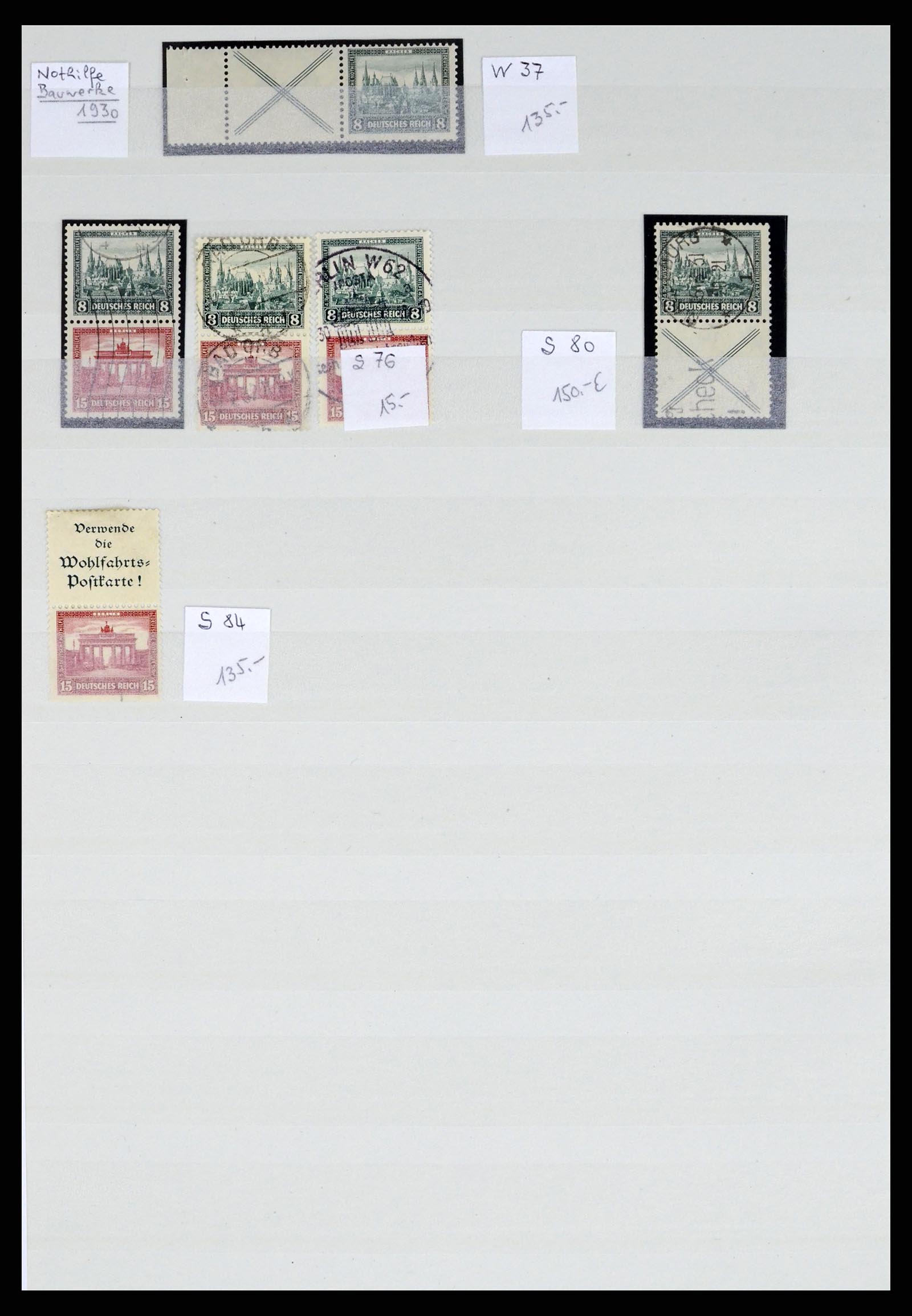 35443 009 - Postzegelverzameling 35443 Duitse Rijk combinaties 1917-1942.