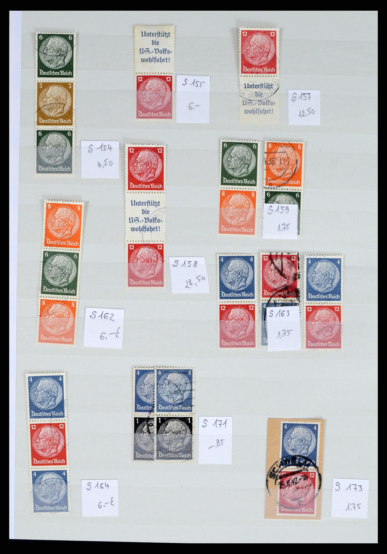 35443 018 - Postzegelverzameling 35443 Duitse Rijk combinaties 1917-1942.
