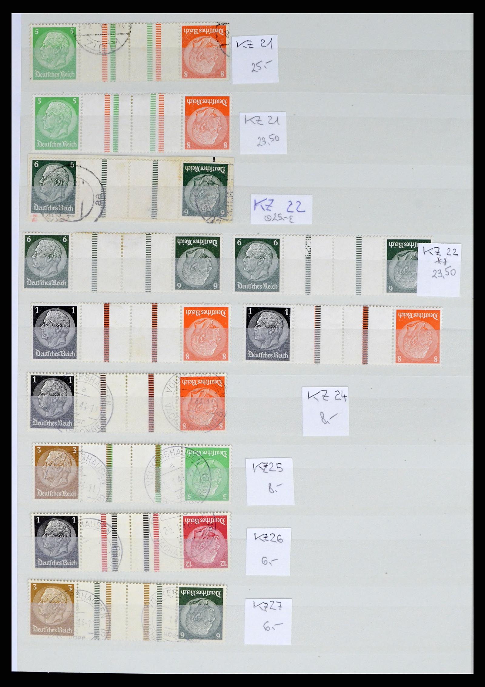 35443 024 - Postzegelverzameling 35443 Duitse Rijk combinaties 1917-1942.