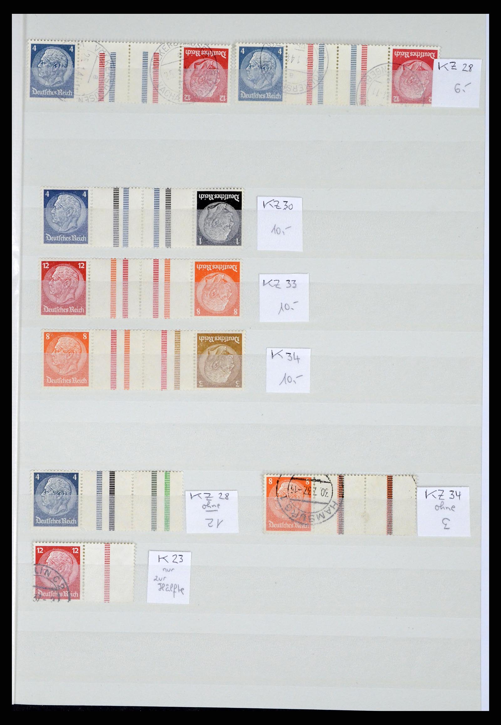 35443 025 - Postzegelverzameling 35443 Duitse Rijk combinaties 1917-1942.