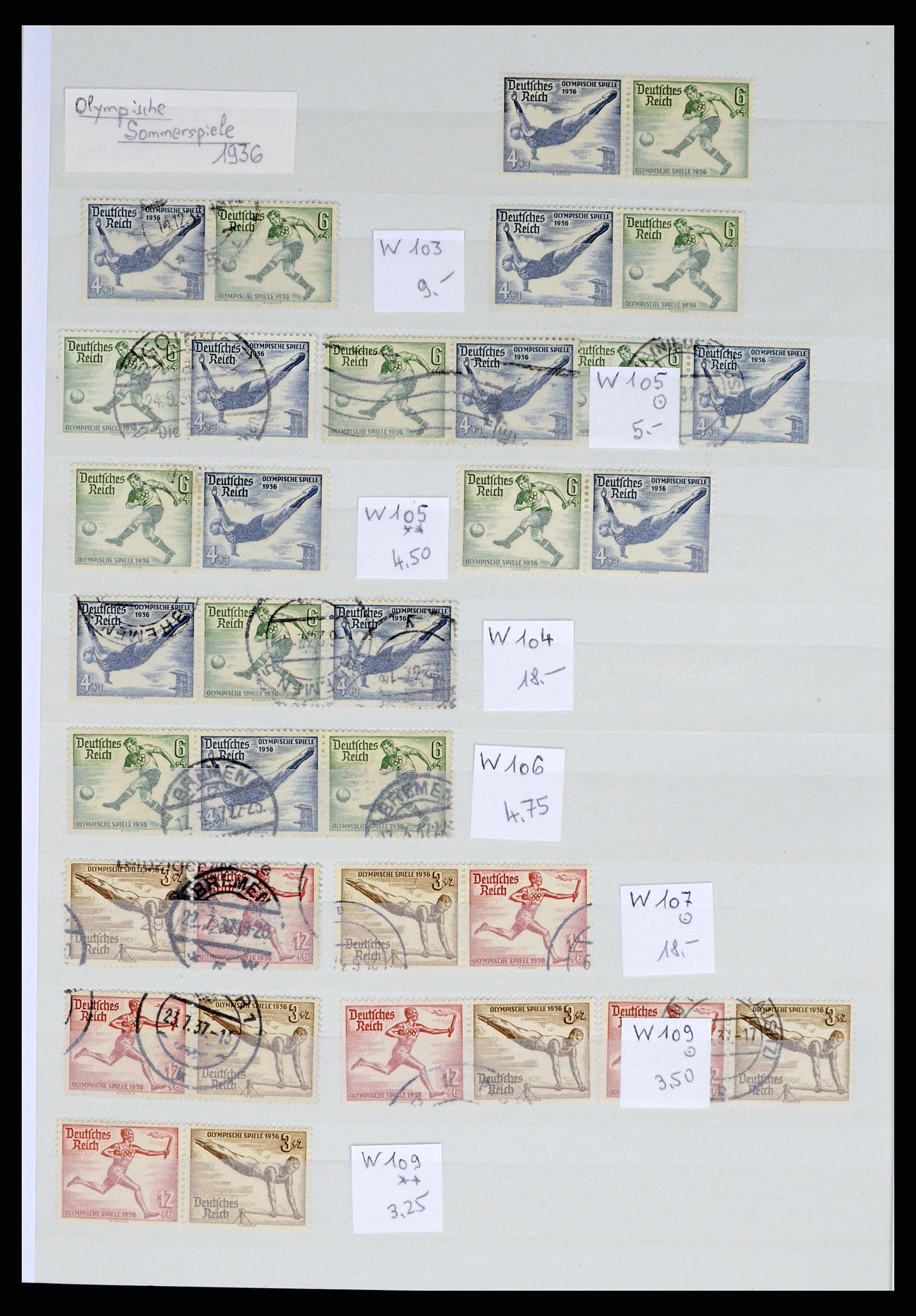 35443 029 - Postzegelverzameling 35443 Duitse Rijk combinaties 1917-1942.
