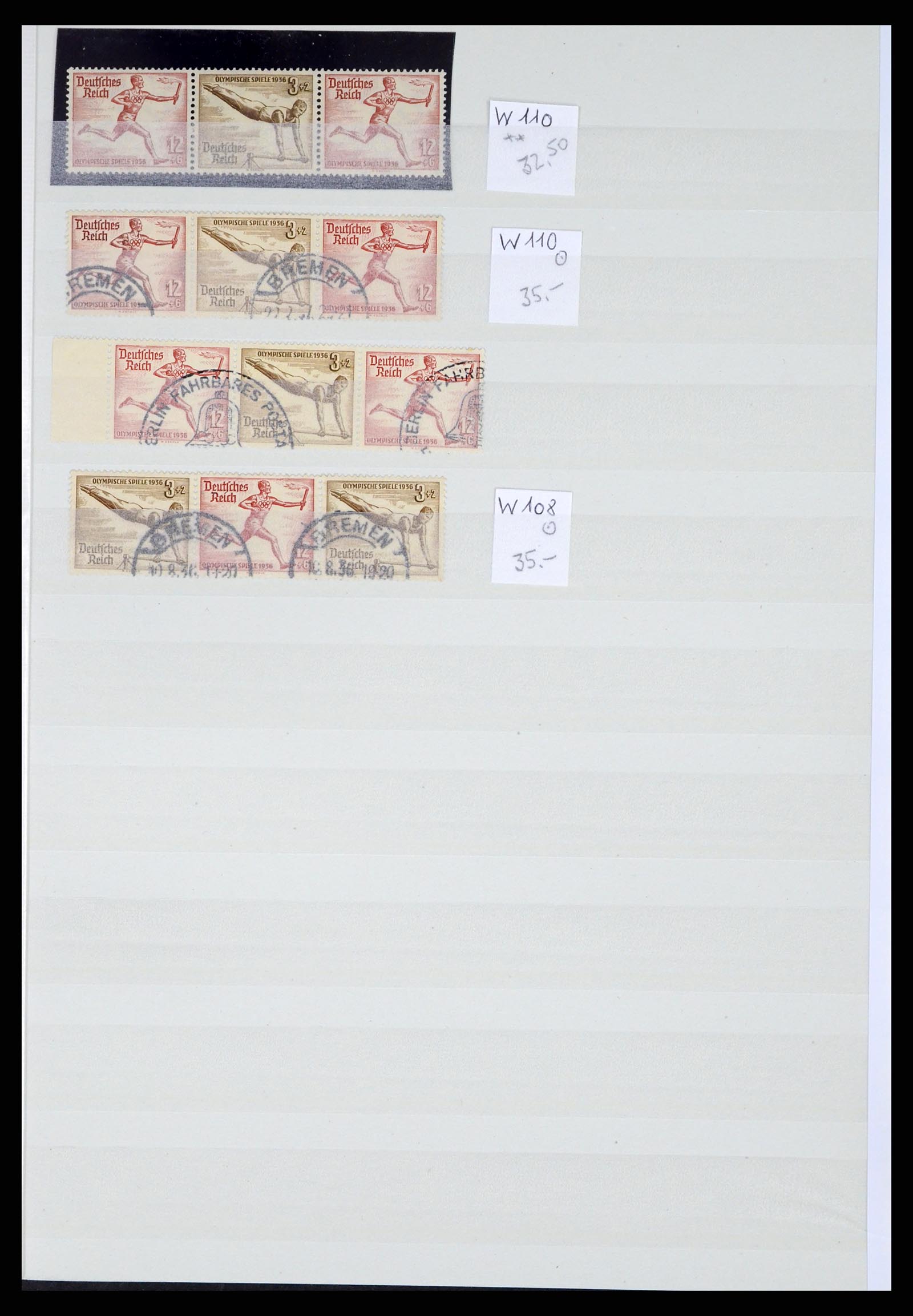 35443 030 - Postzegelverzameling 35443 Duitse Rijk combinaties 1917-1942.