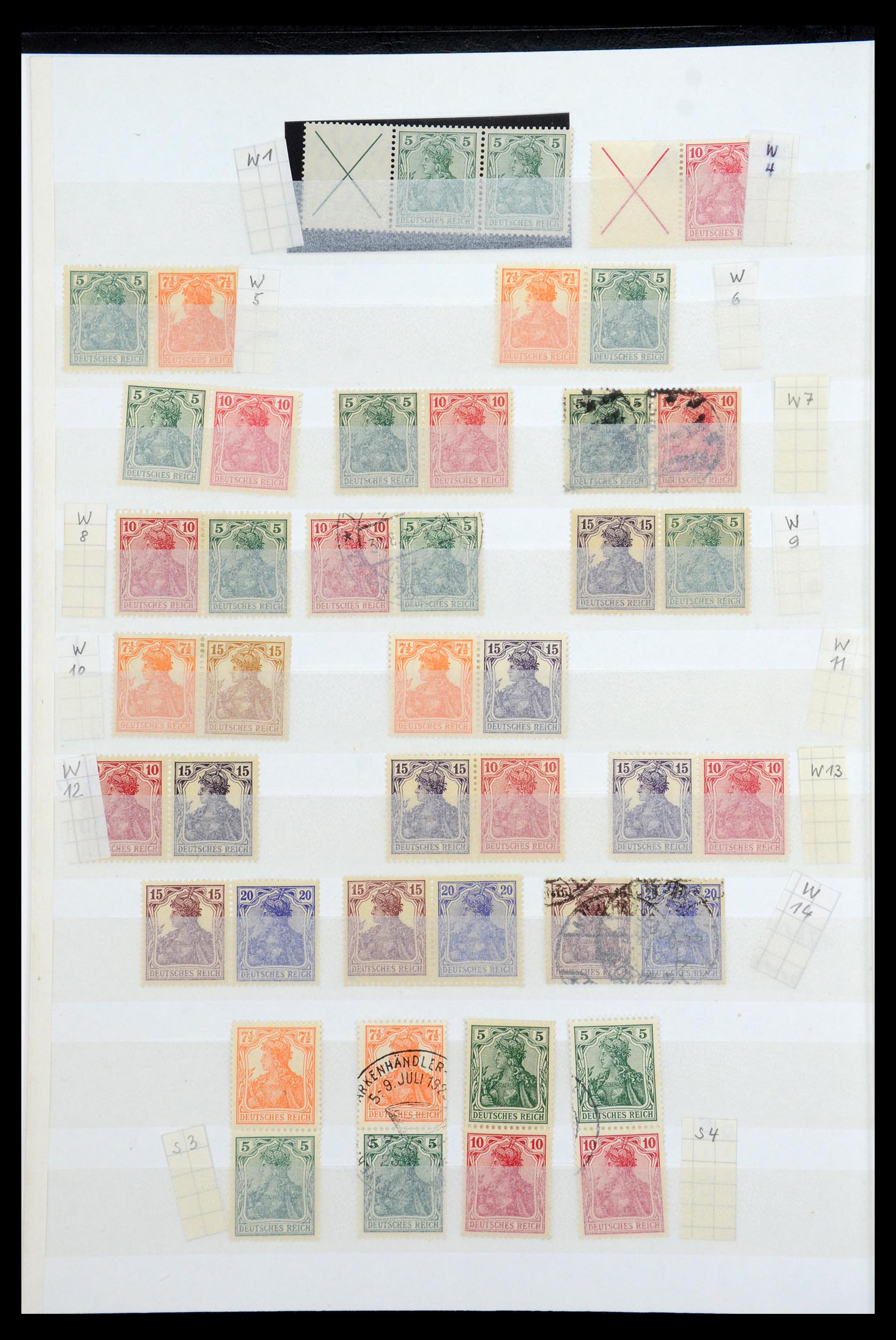 35444 001 - Postzegelverzameling 35444 Duitse Rijk combinaties 1910-1941.