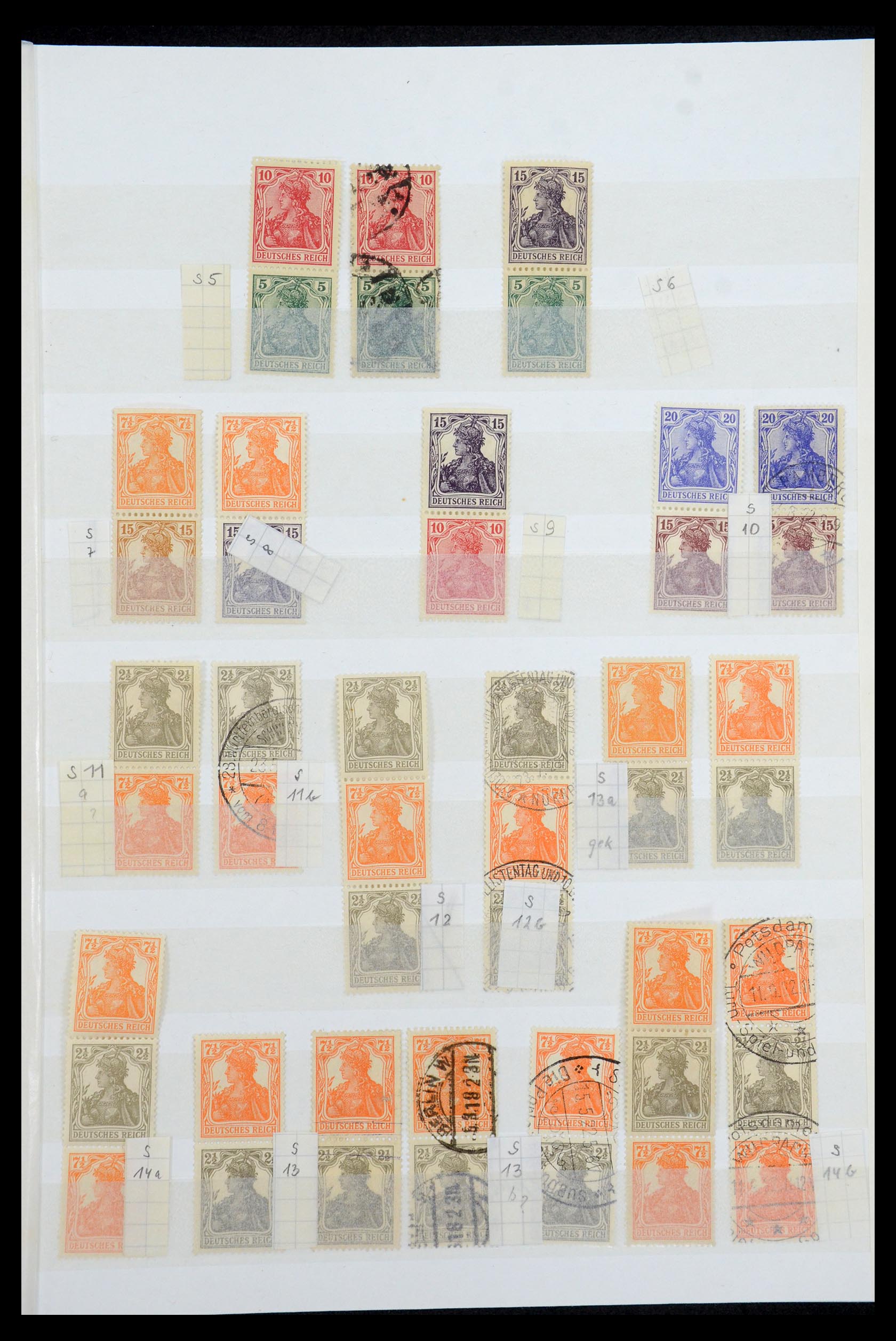 35444 002 - Stamp Collection 35444 German Reich combinations 1910-1941.