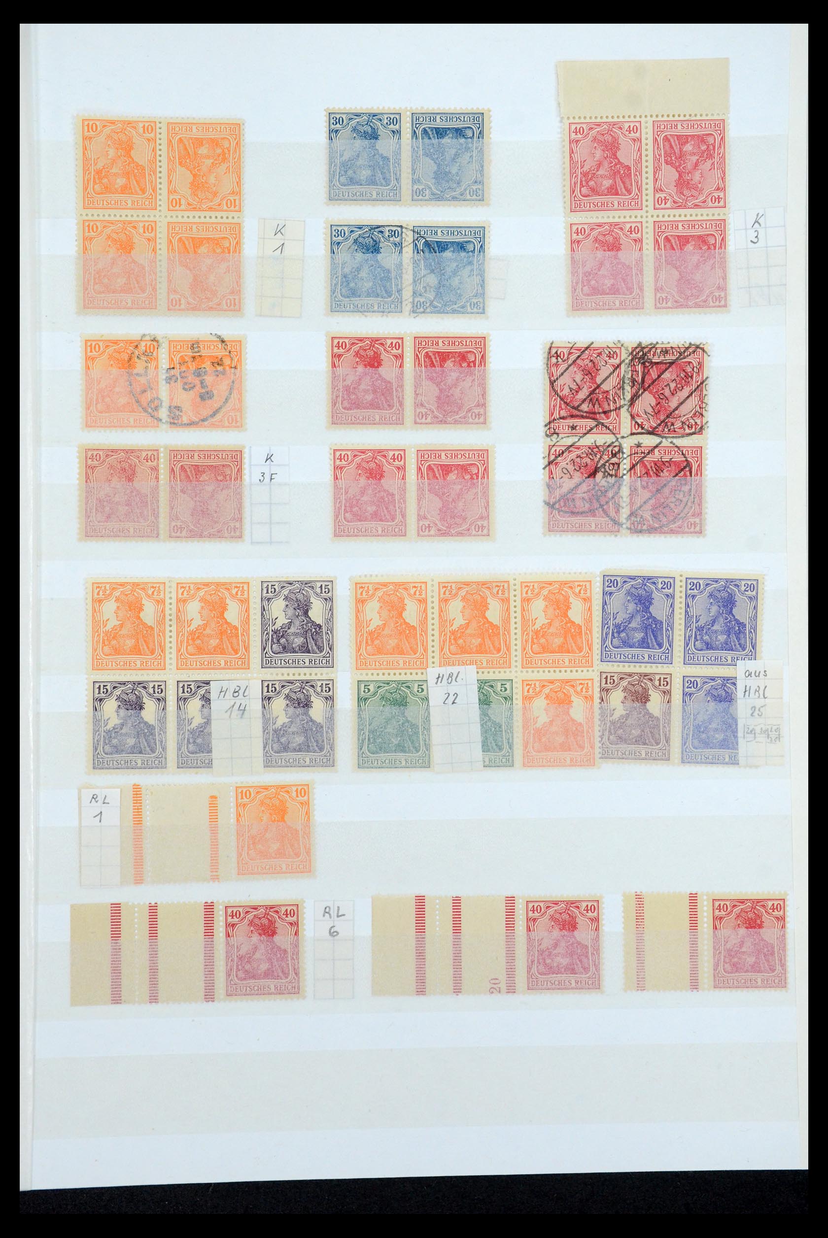 35444 004 - Postzegelverzameling 35444 Duitse Rijk combinaties 1910-1941.