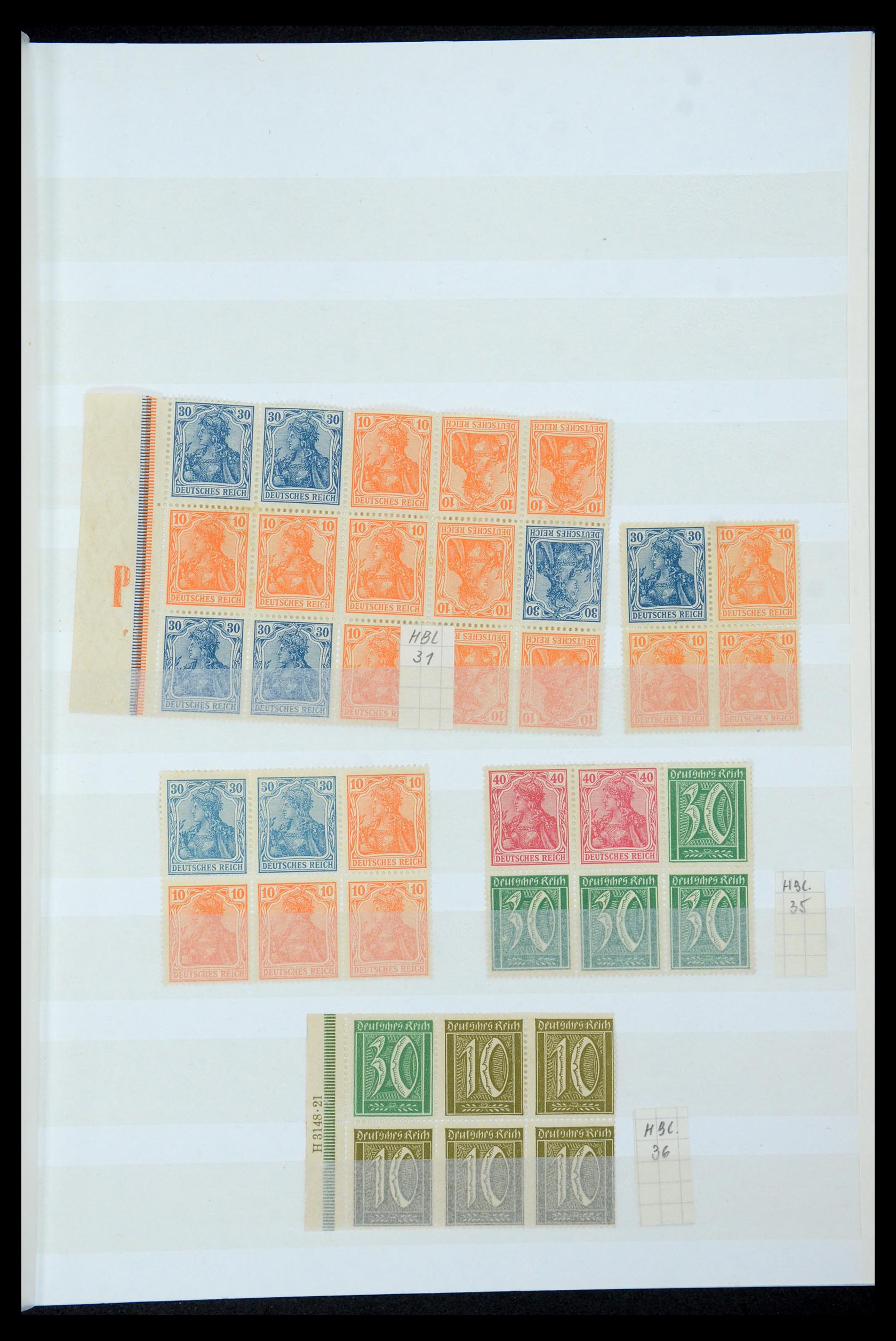 35444 008 - Postzegelverzameling 35444 Duitse Rijk combinaties 1910-1941.