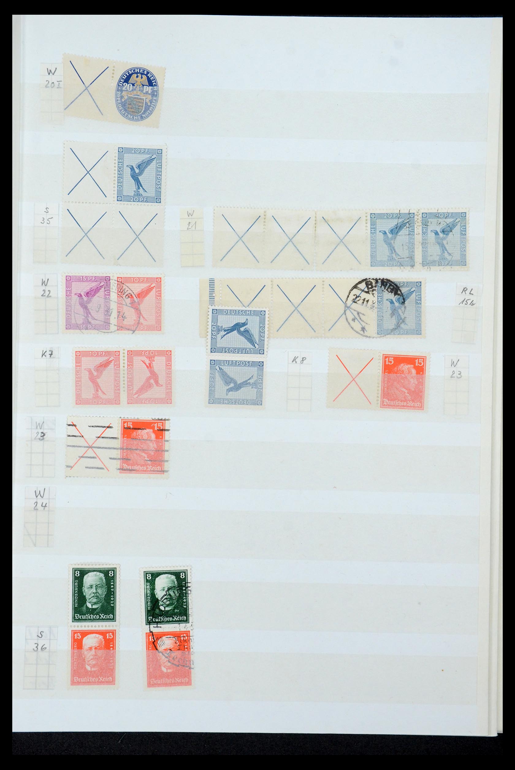 35444 010 - Postzegelverzameling 35444 Duitse Rijk combinaties 1910-1941.