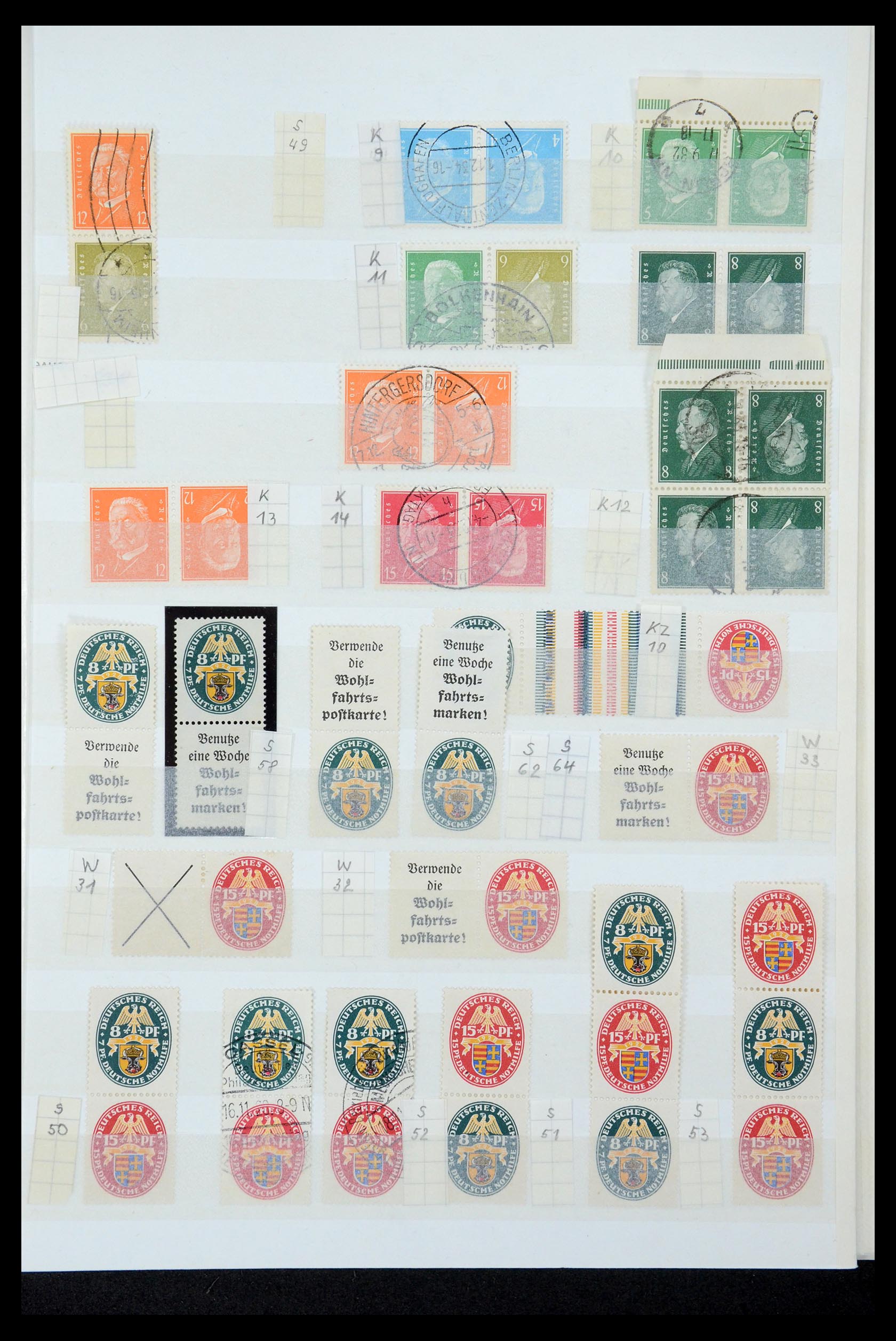 35444 011 - Stamp Collection 35444 German Reich combinations 1910-1941.