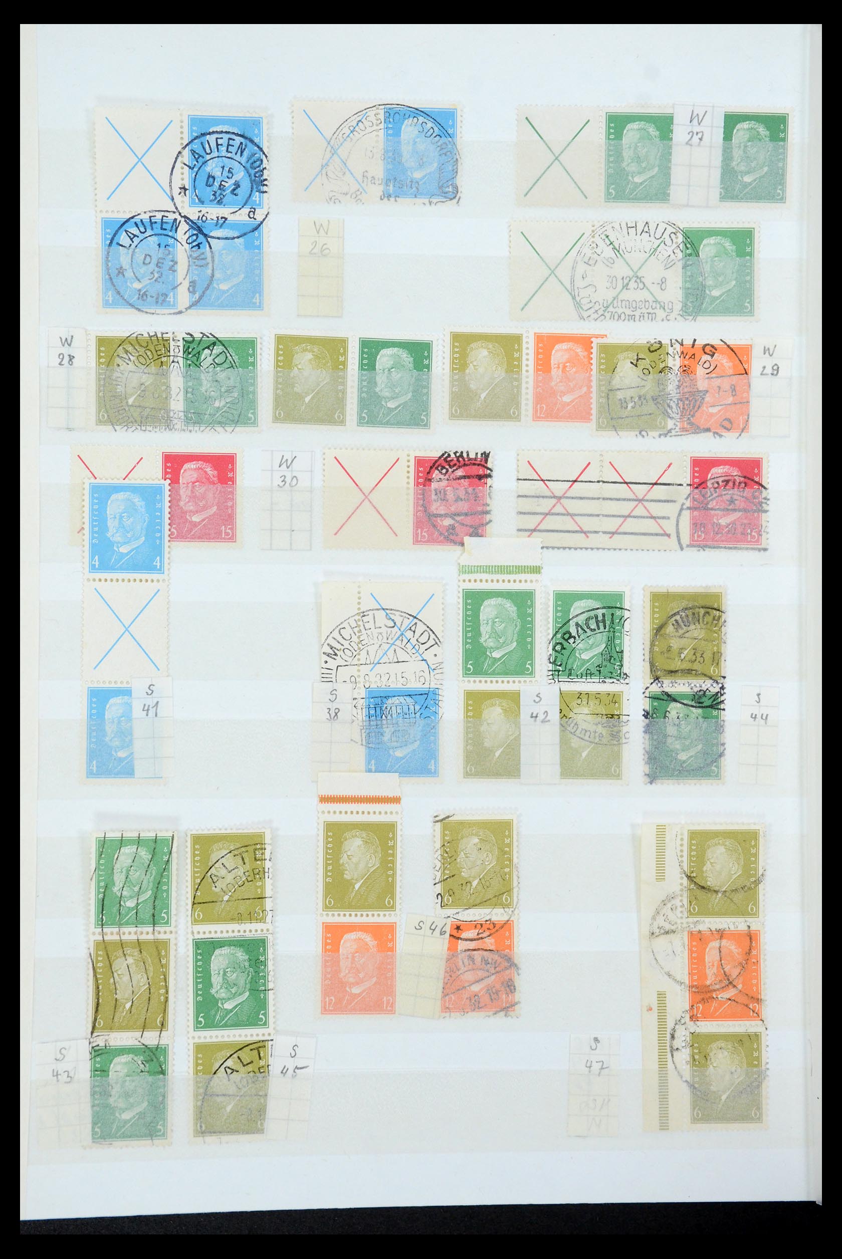 35444 012 - Postzegelverzameling 35444 Duitse Rijk combinaties 1910-1941.