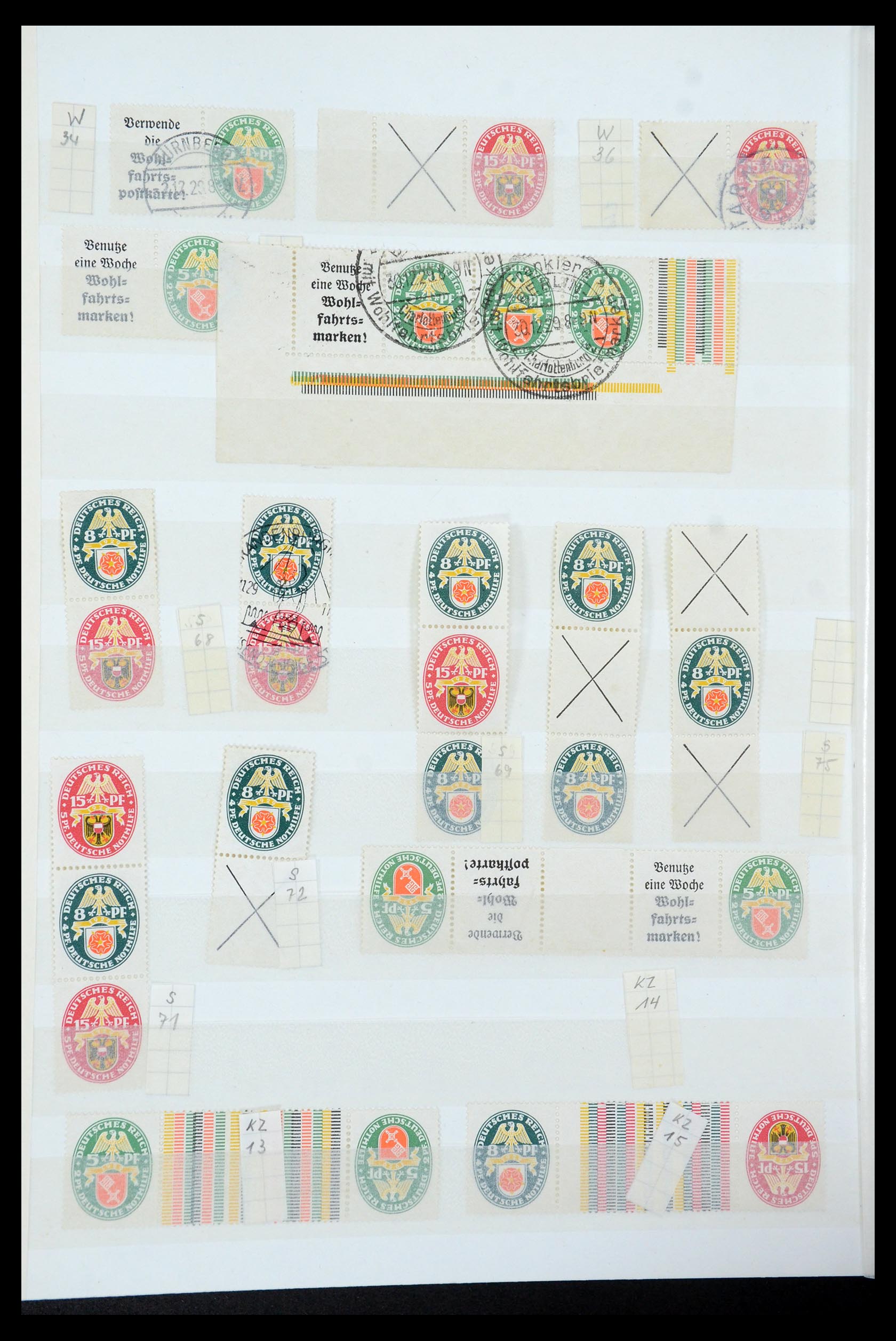 35444 013 - Postzegelverzameling 35444 Duitse Rijk combinaties 1910-1941.