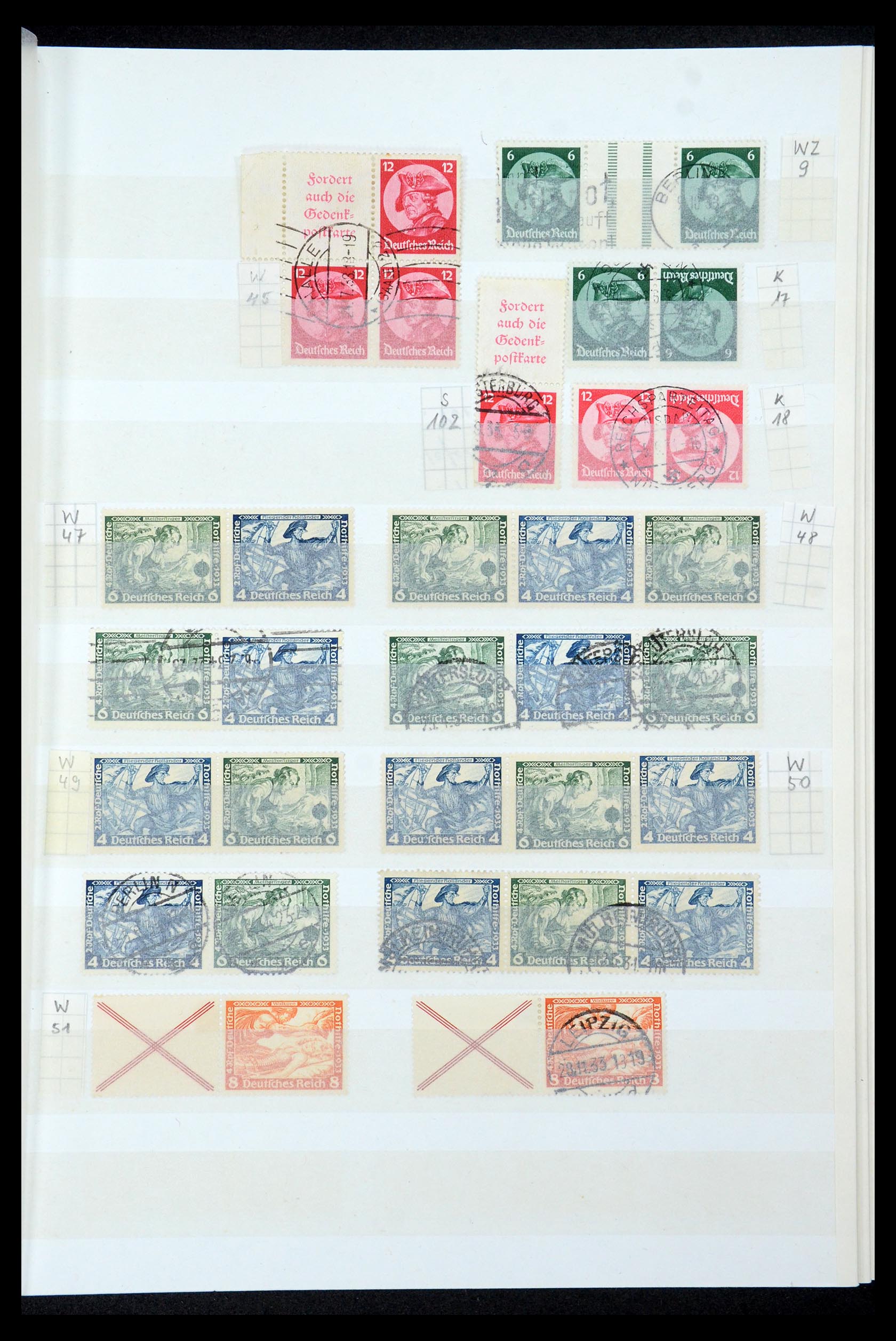 35444 016 - Stamp Collection 35444 German Reich combinations 1910-1941.