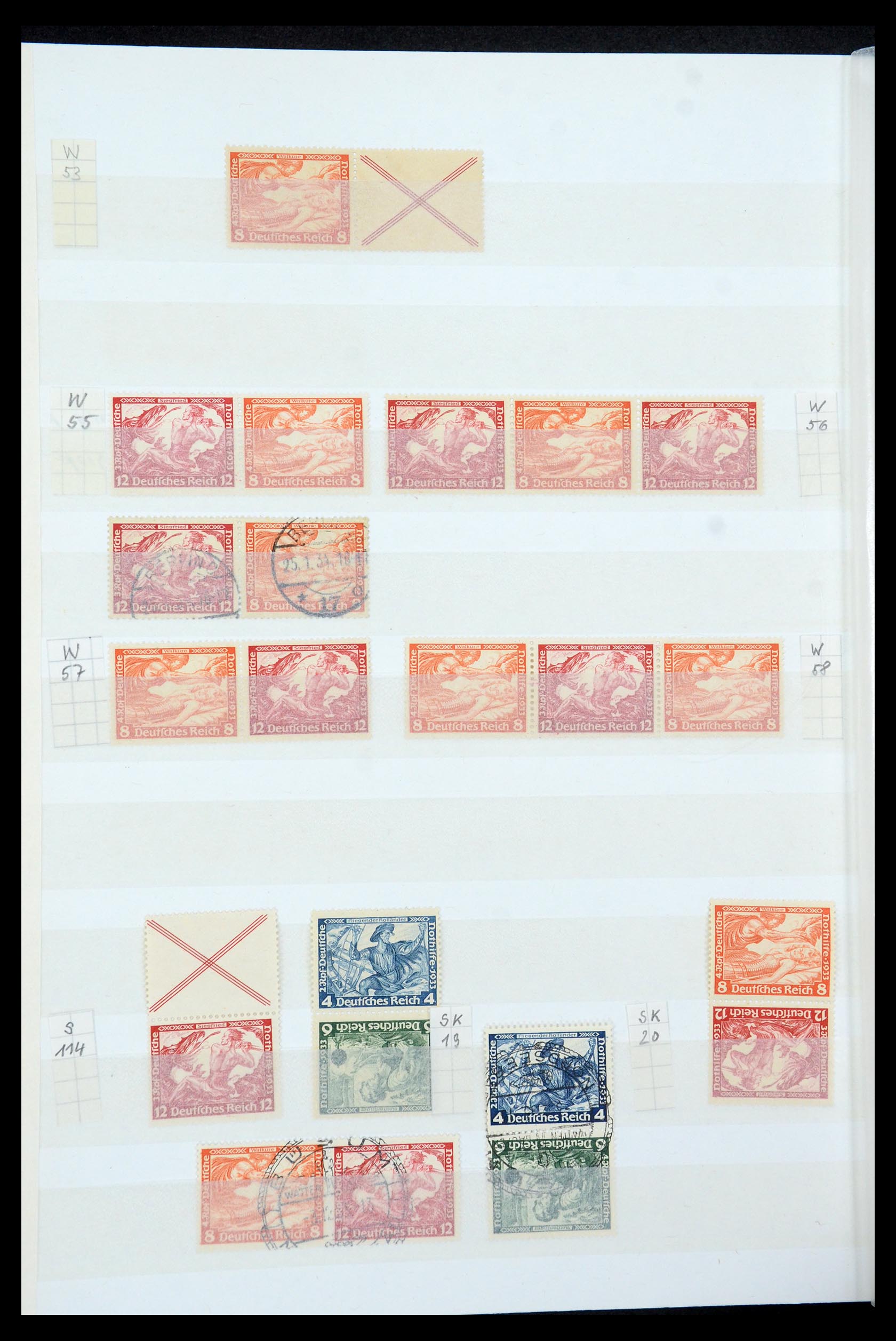 35444 017 - Postzegelverzameling 35444 Duitse Rijk combinaties 1910-1941.