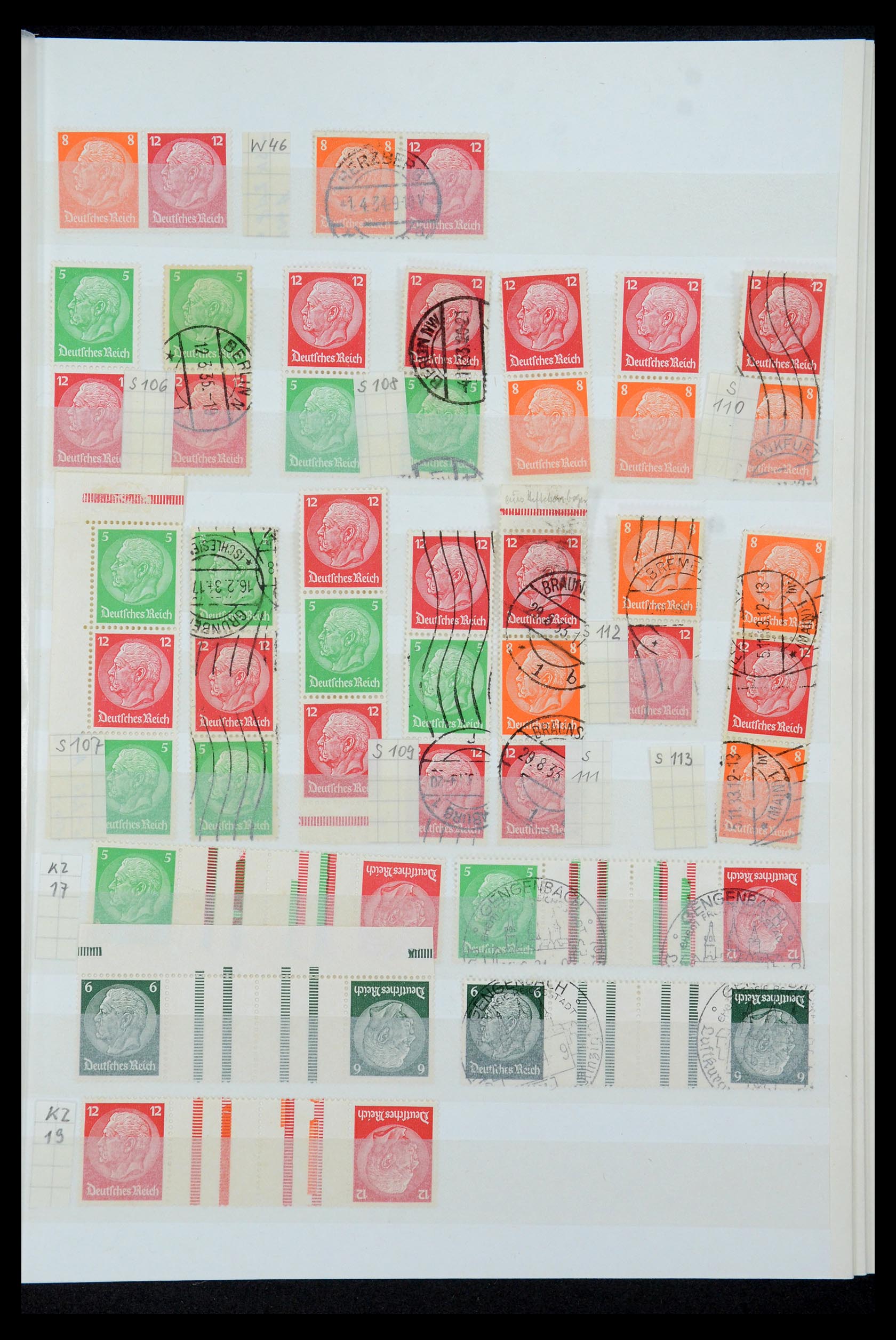 35444 018 - Postzegelverzameling 35444 Duitse Rijk combinaties 1910-1941.