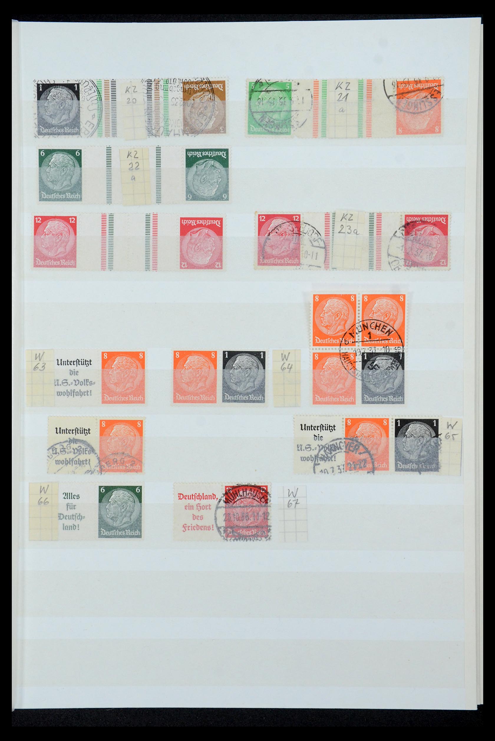 35444 019 - Stamp Collection 35444 German Reich combinations 1910-1941.