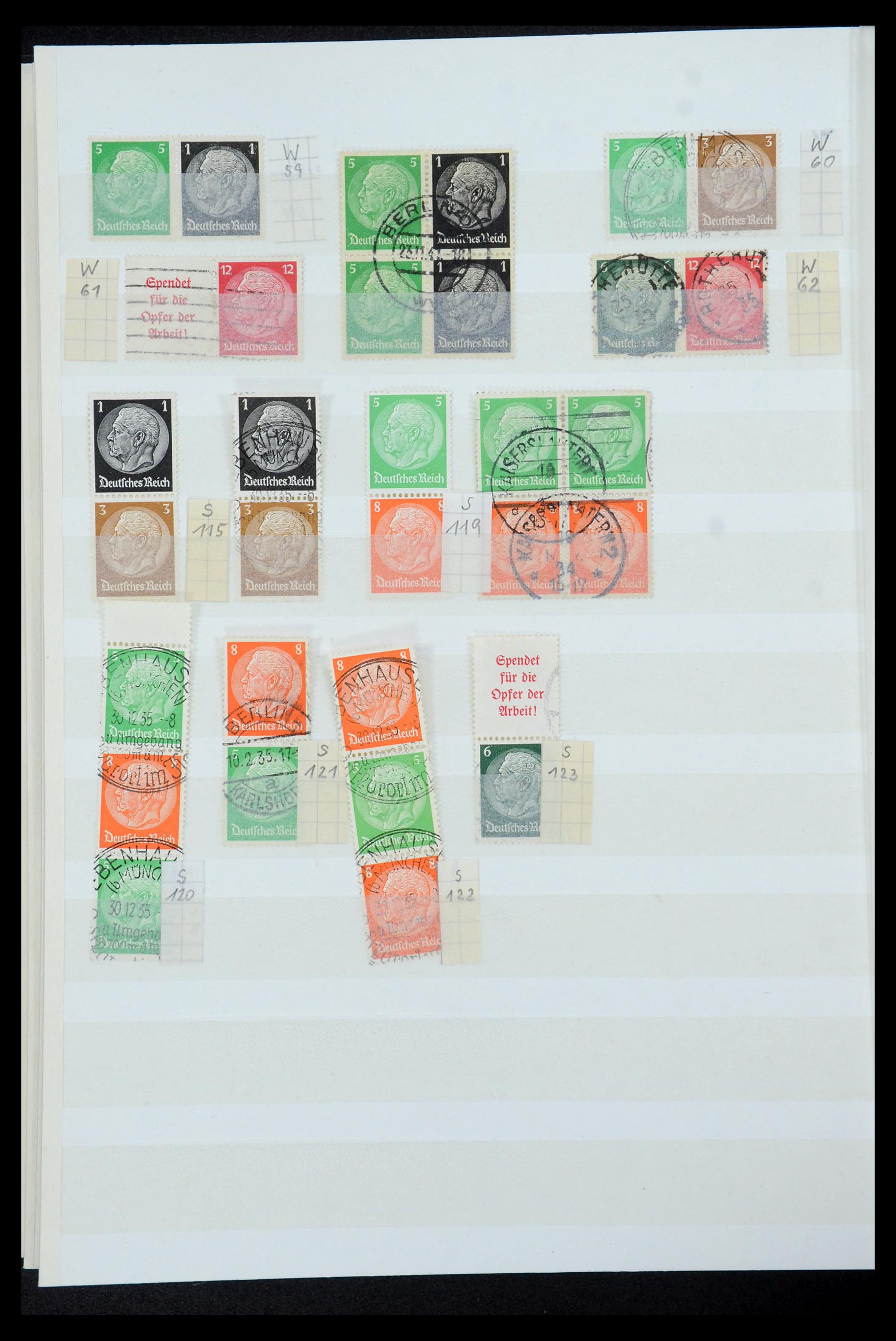 35444 020 - Postzegelverzameling 35444 Duitse Rijk combinaties 1910-1941.