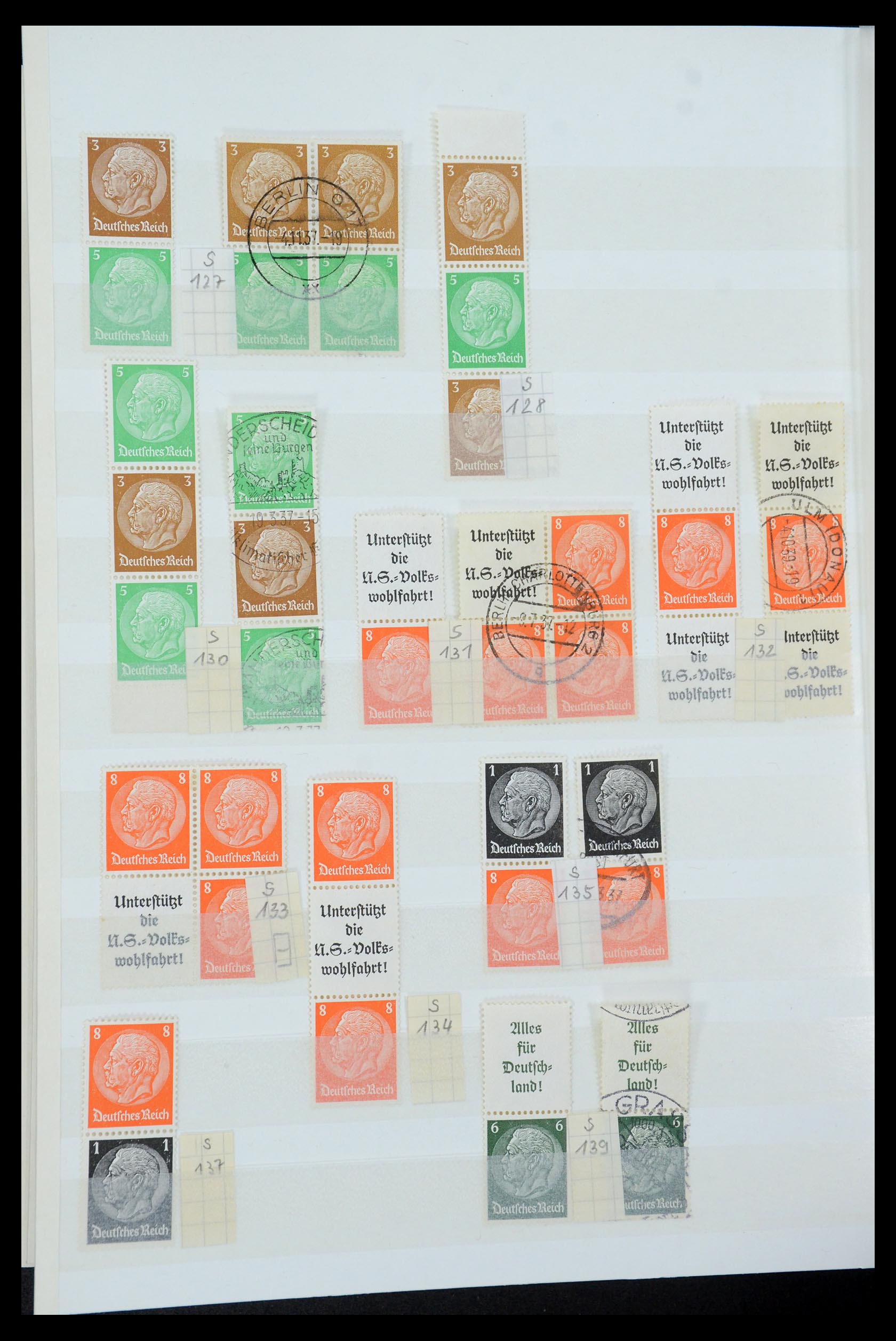 35444 021 - Stamp Collection 35444 German Reich combinations 1910-1941.